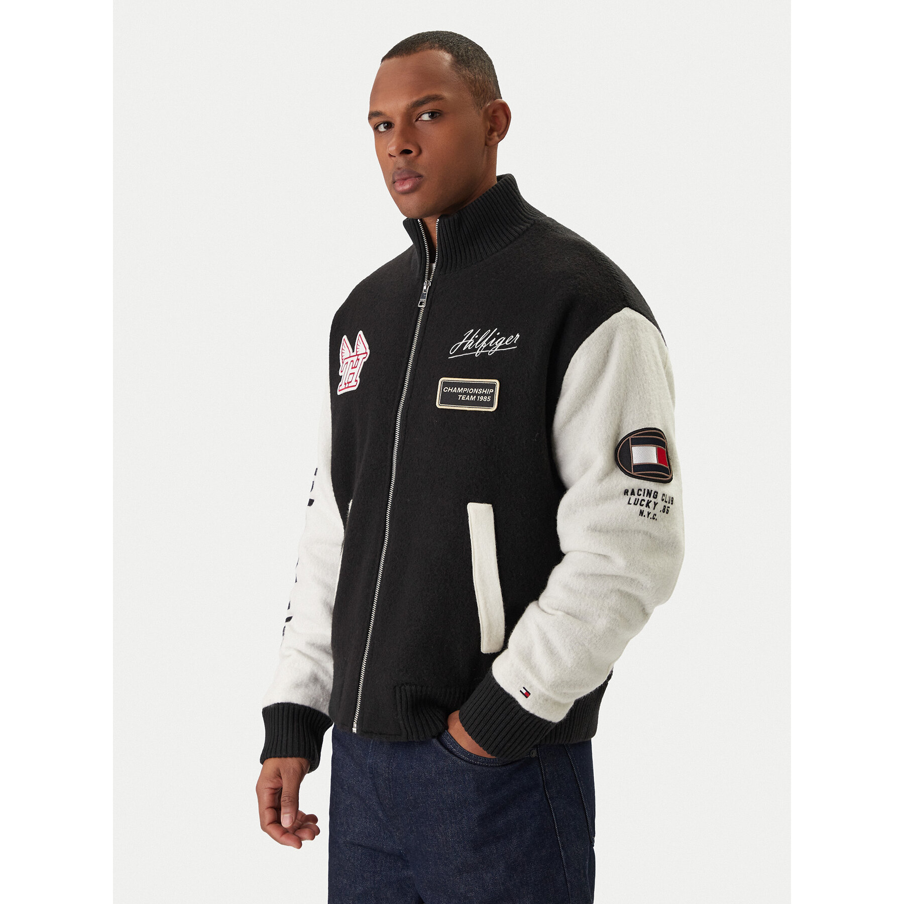 Tommy Hilfiger Bomberjacke MW0MW42581 Schwarz Regular Fit
