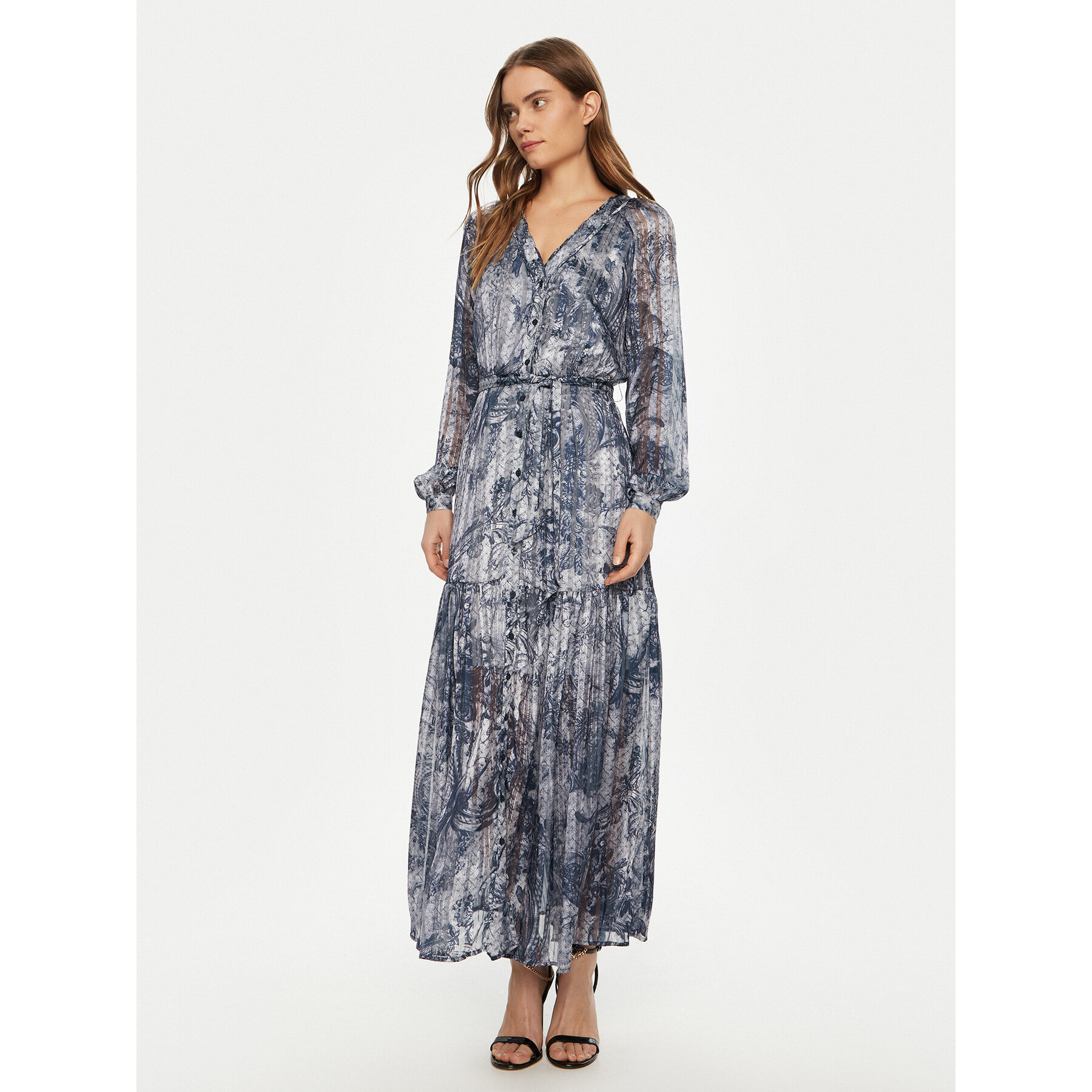 Guess Kleid für den Alltag W5RK77 WGWV2 Dunkelblau Regular Fit