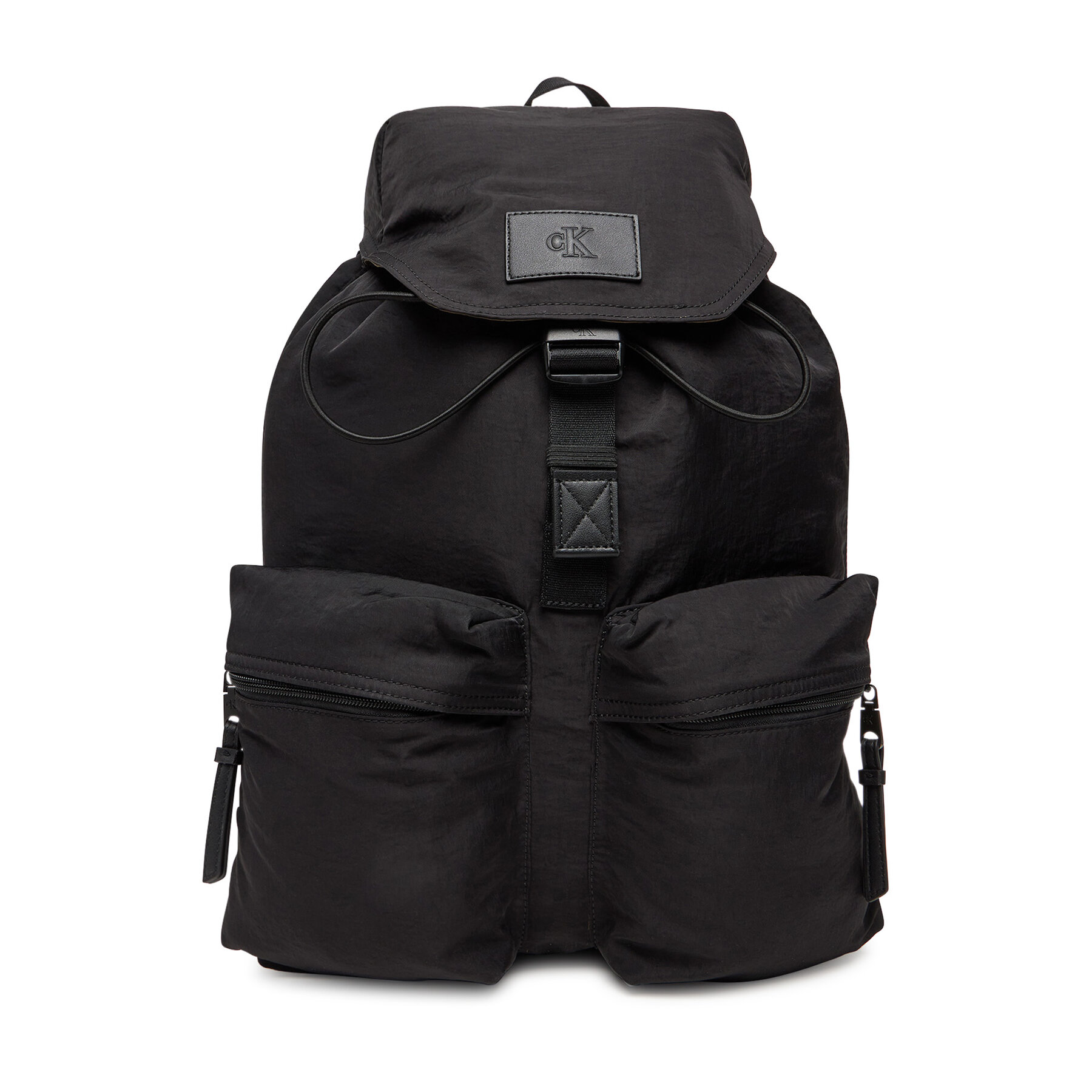 Hátizsák Calvin Klein Jeans Metro Nylon Flap Bp 43 Ny LV04G3085G Fekete