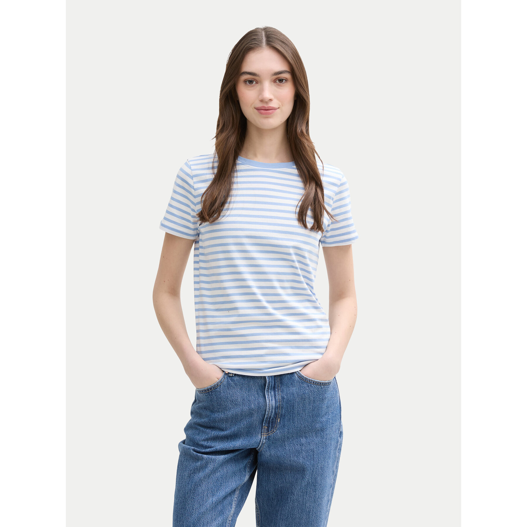 Tom Tailor Denim Póló 1035867 Kék Boxy Fit