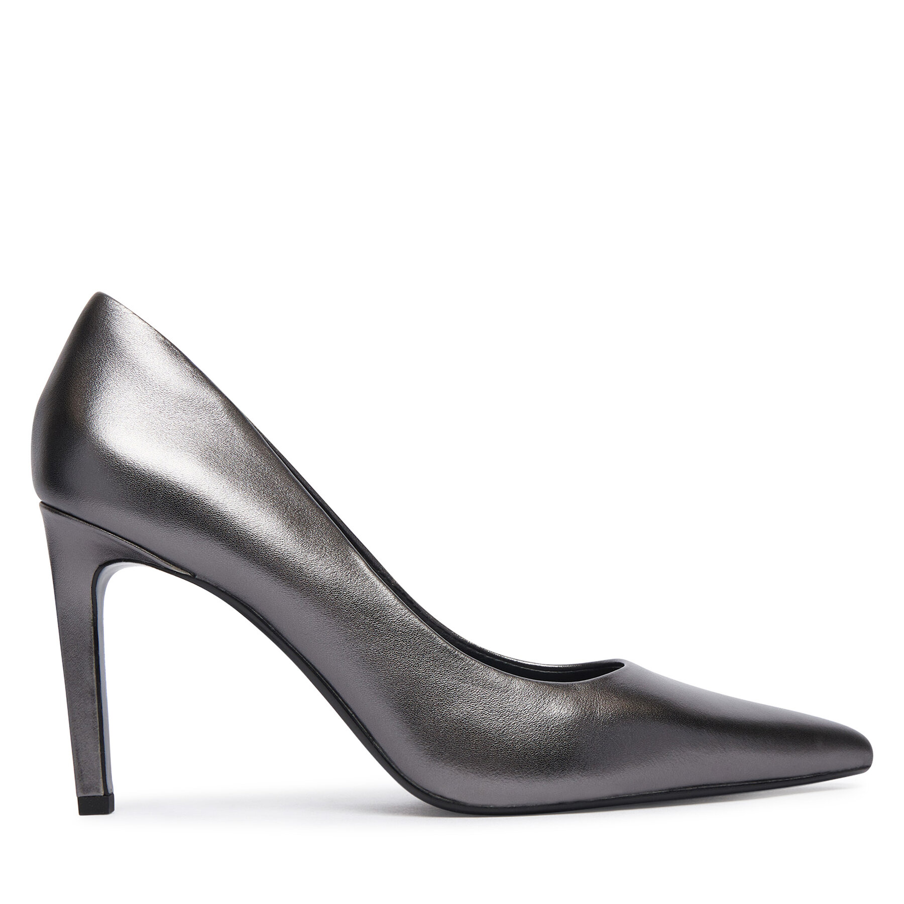 Обувки на ток Calvin Klein Ess Stiletto 90 Met Lth HW0HW03436 Тъмносив
