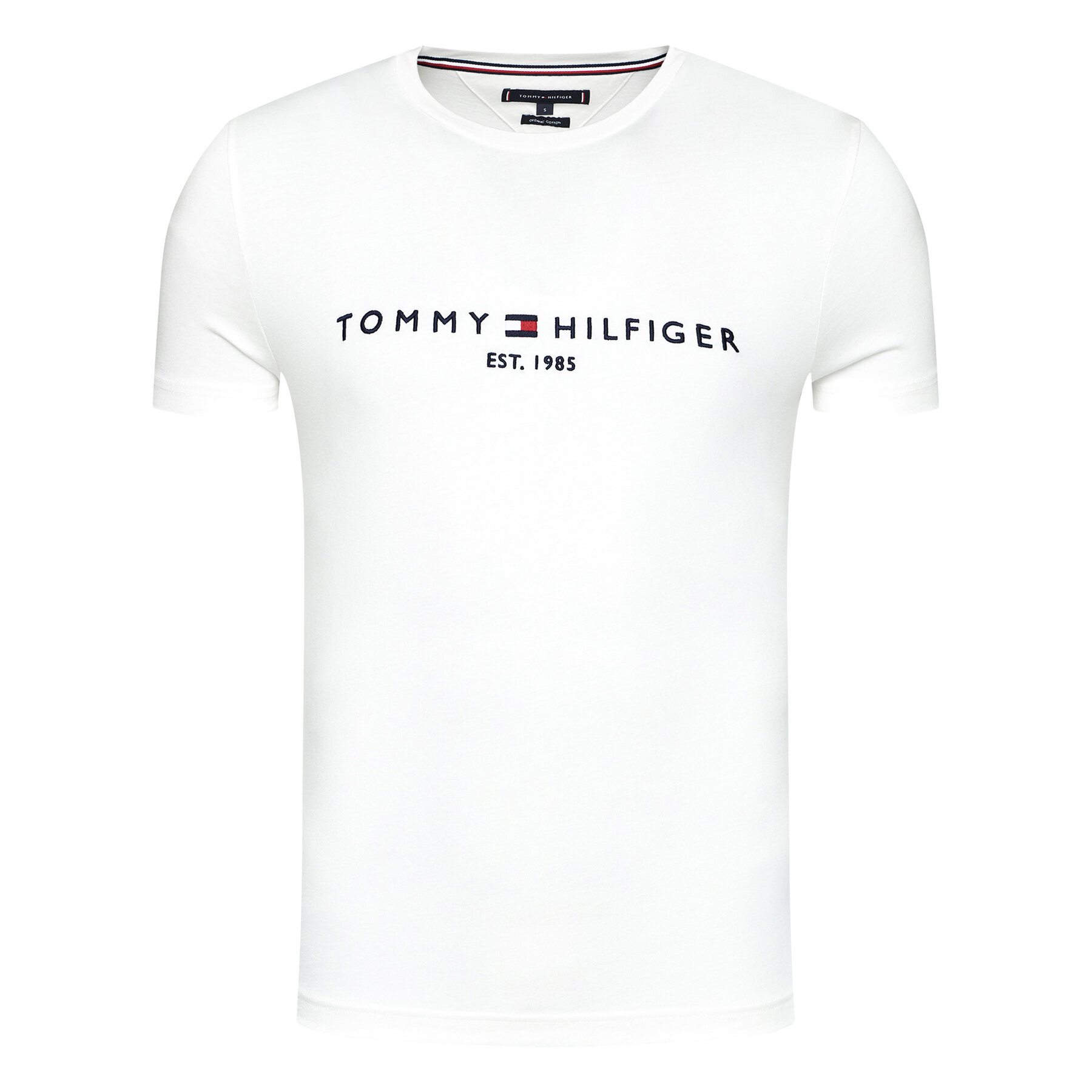 Tommy Hilfiger Póló Core Logo Tee MW0MW11465 Fehér Regular Fit