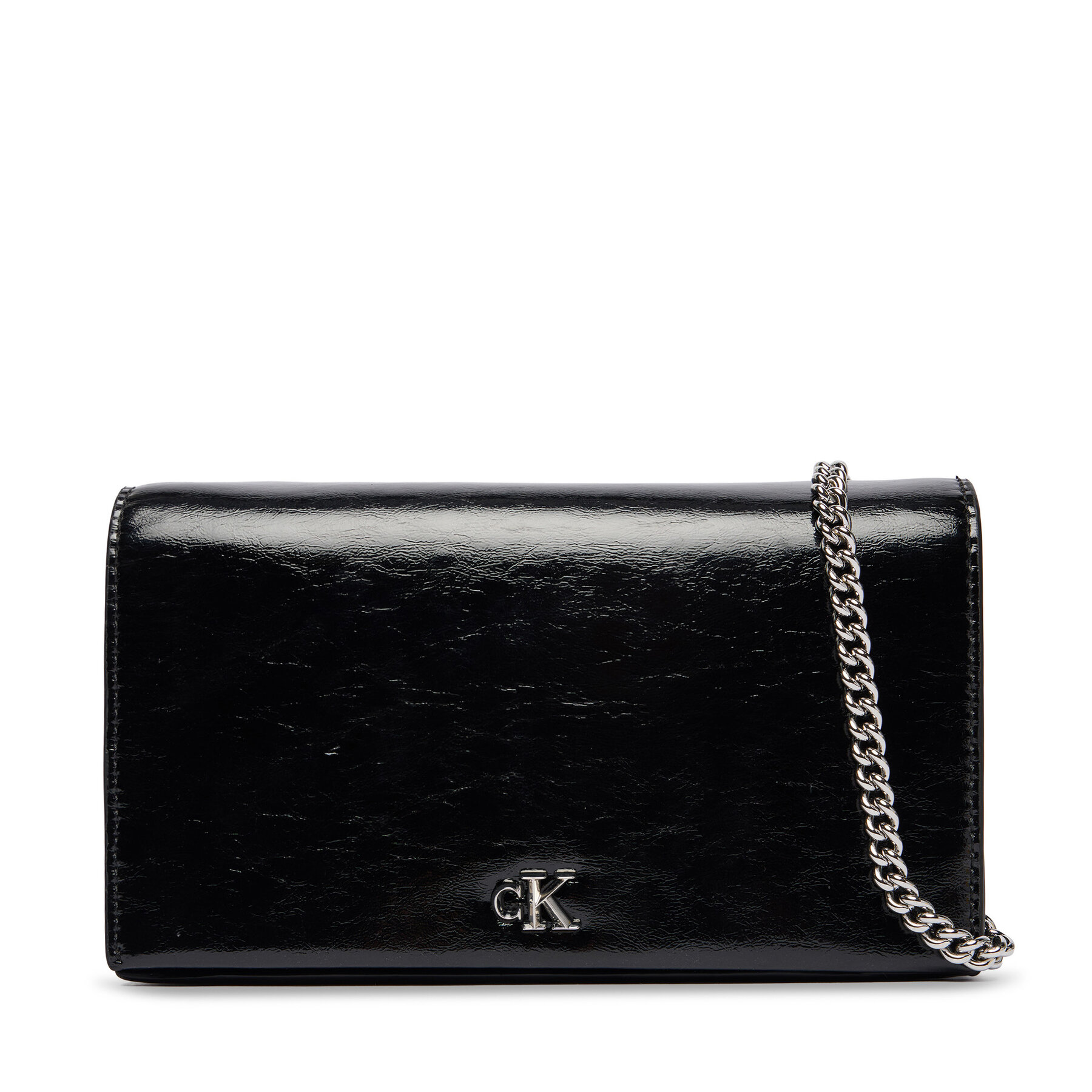 Geantă Calvin Klein Ck Metallic Wallet On Chain LV04F3320G Negru