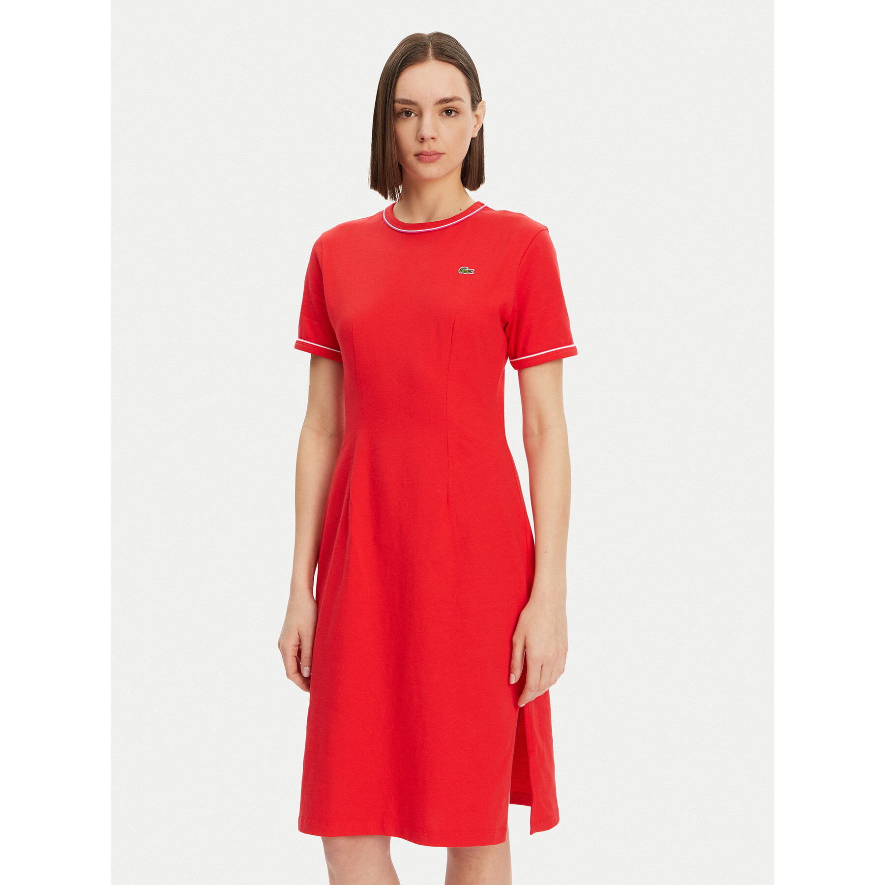 Lacoste Kleid für den Alltag EF9988 Rot Slim Fit