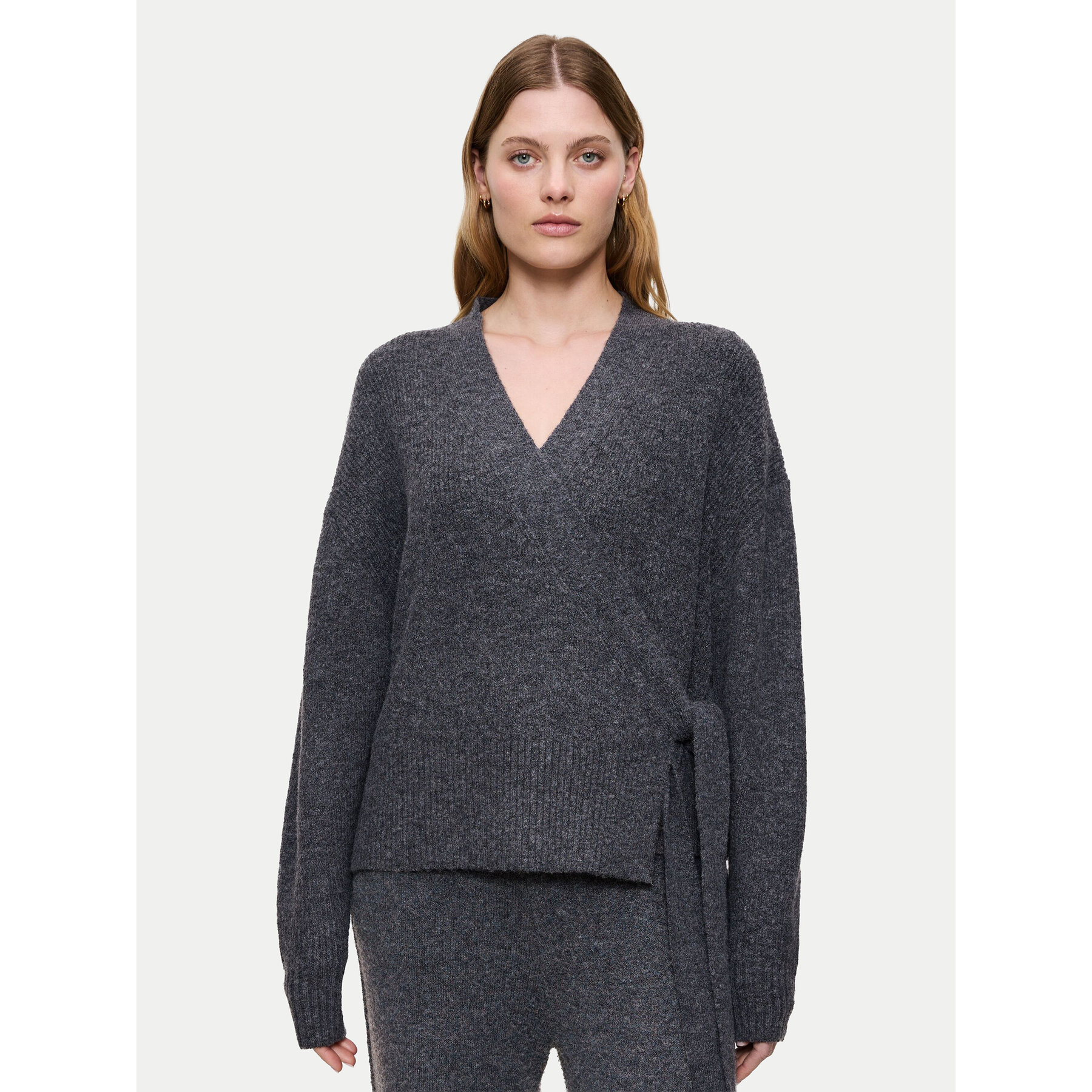 Triumph Strickjacke Amourette Cozy 10225069 Grau Relaxed Fit