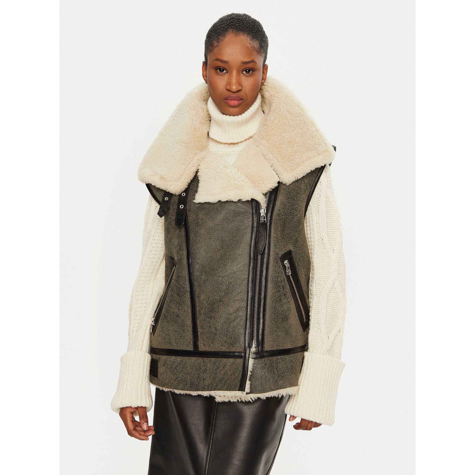 Serge Pariente Bodywarmer Christelle Grau Relaxed Fit
