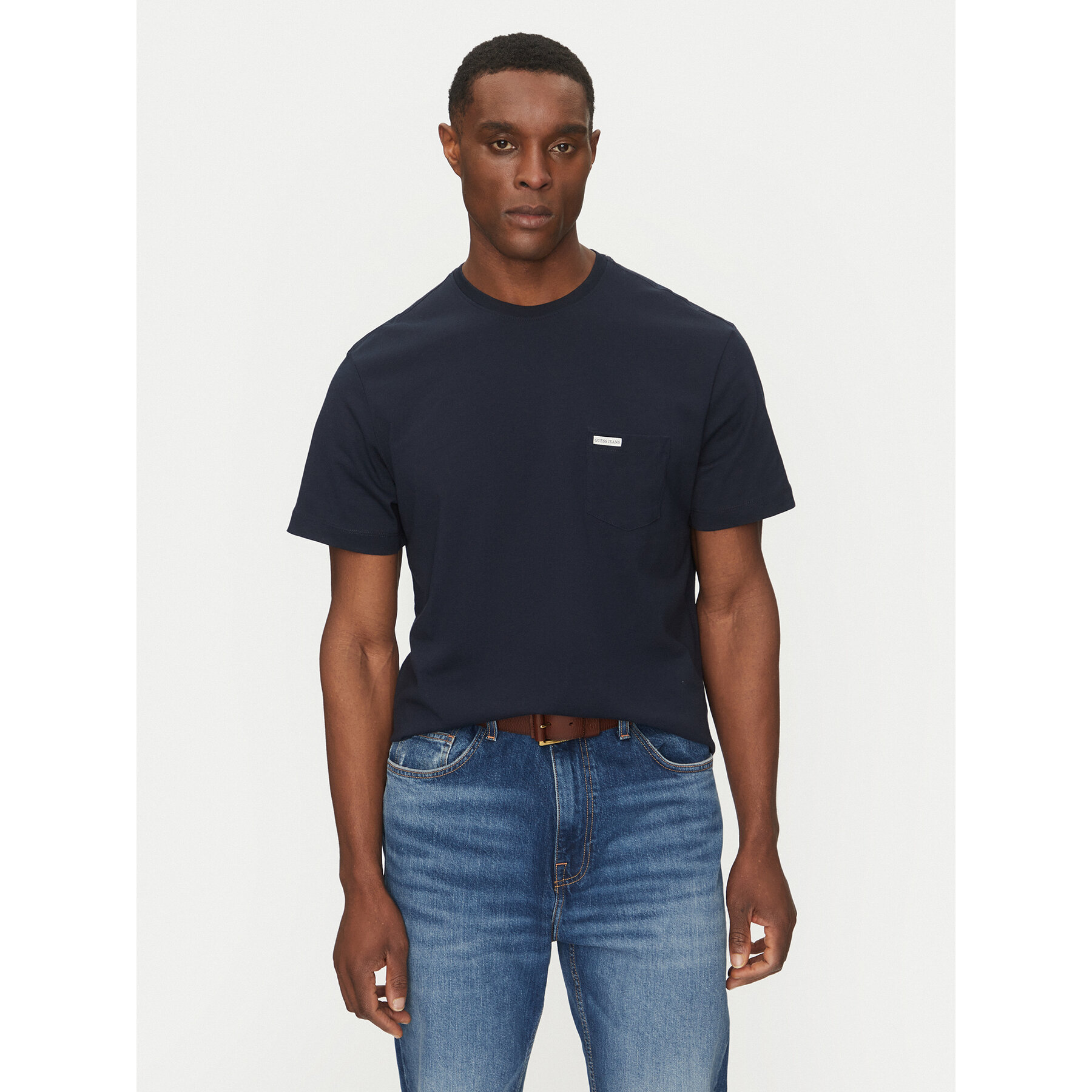 Guess Jeans Póló M5RI74 K8FQ4 Sötétkék Regular Fit
