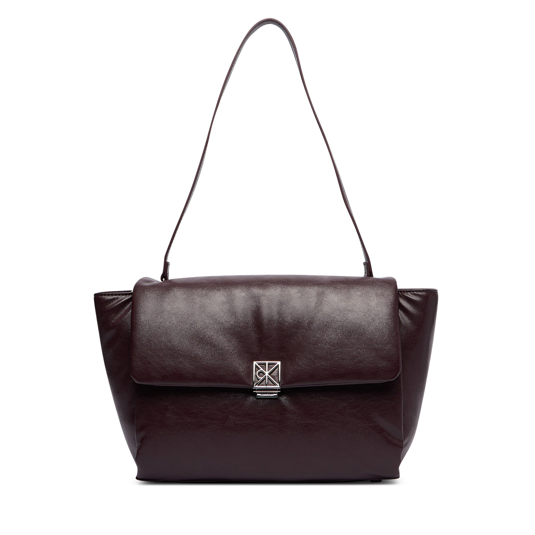 Torbica Calvin Klein Emblem Hw Padded Satchel LV04F3615G Tamnocrvena