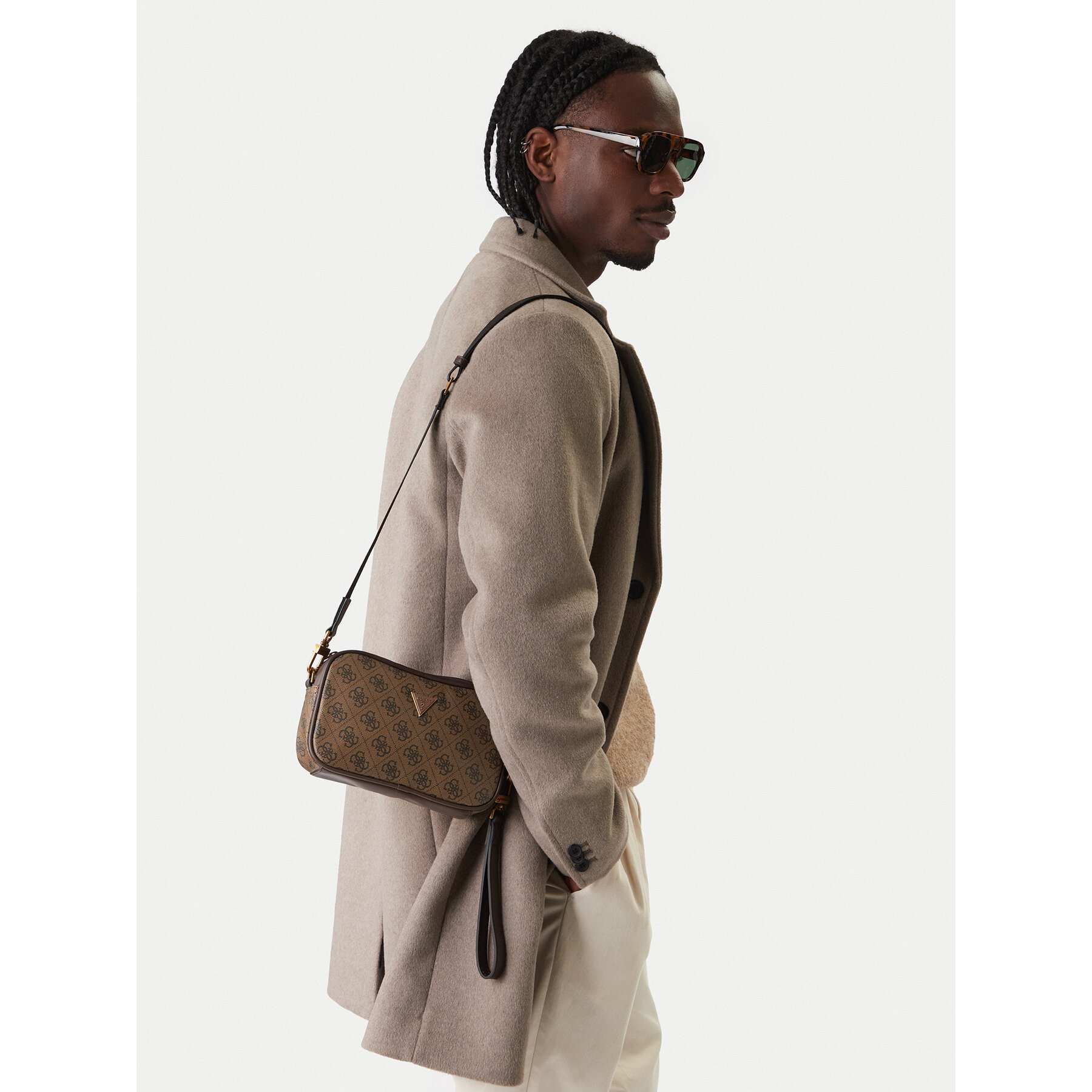 Geantă crossover Guess HMMILO P6150 Maro