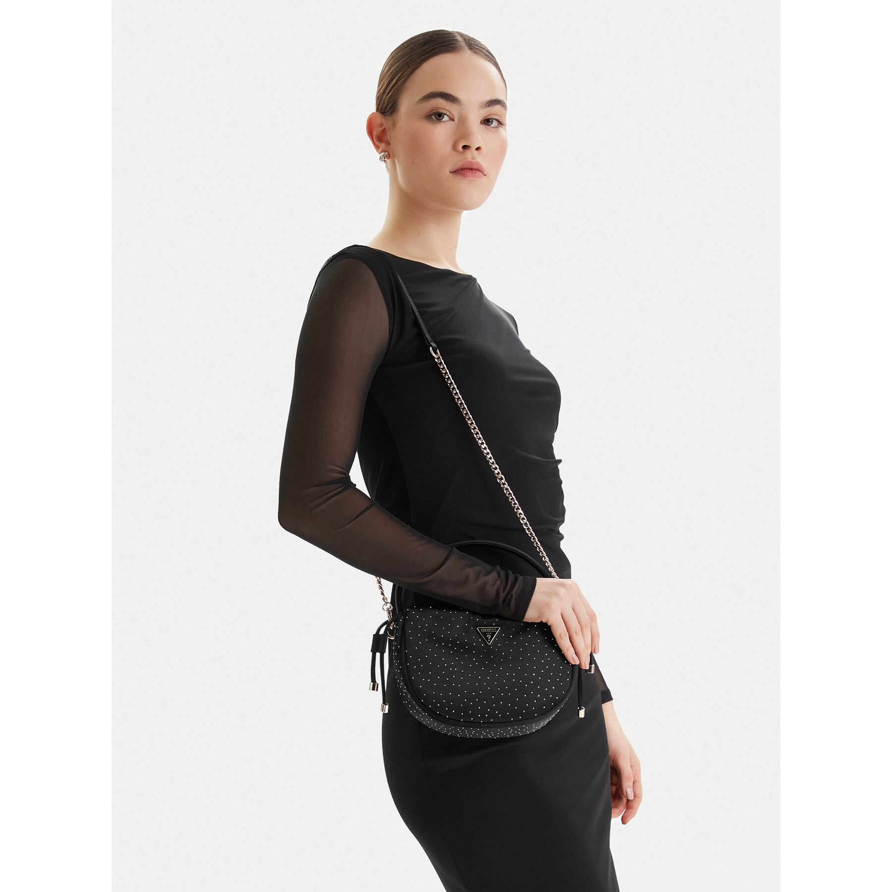 Дамска чанта Guess Elsie Mini HWSR96 50750 Черен