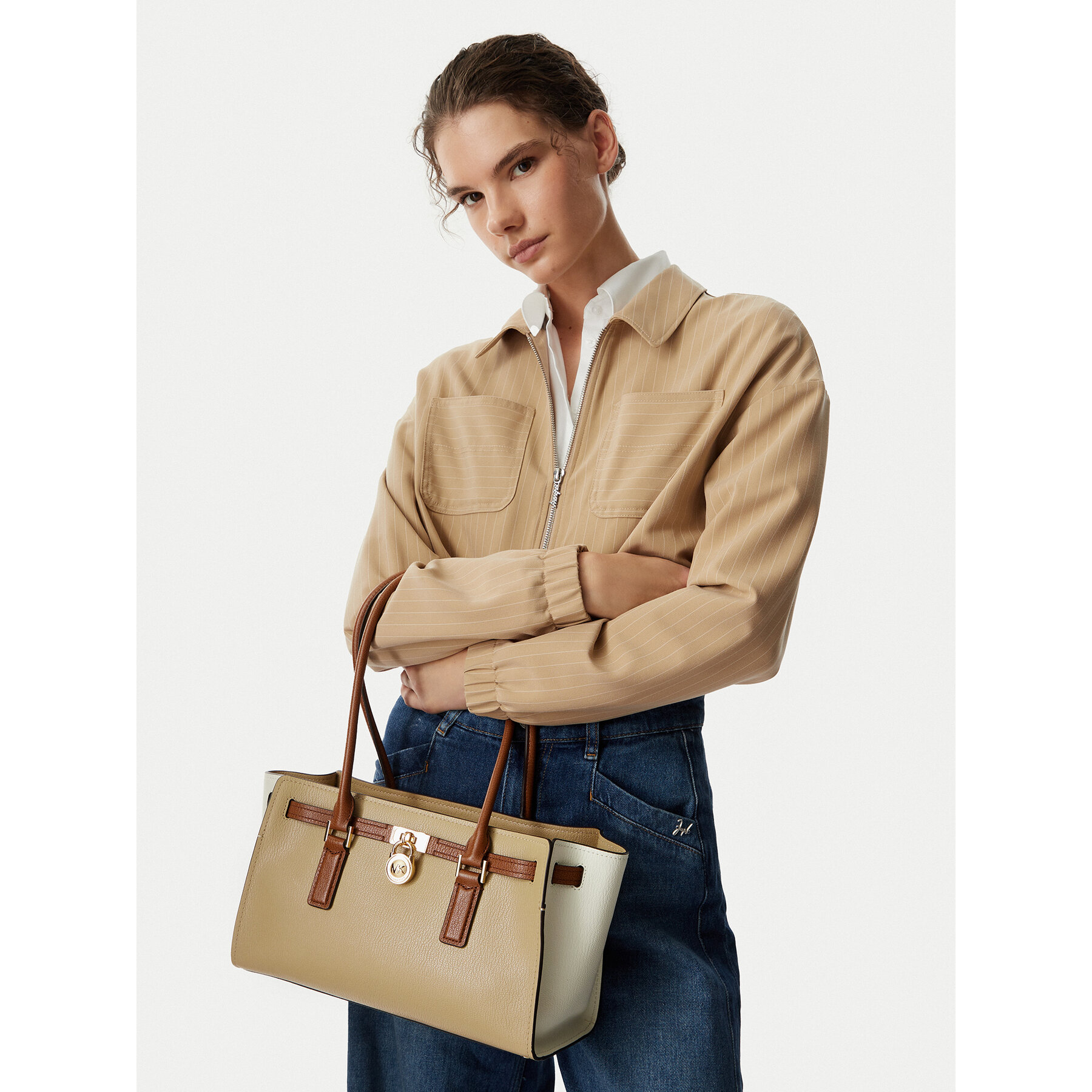 Geantă MICHAEL Michael Kors 30T6GNXT0T Bej