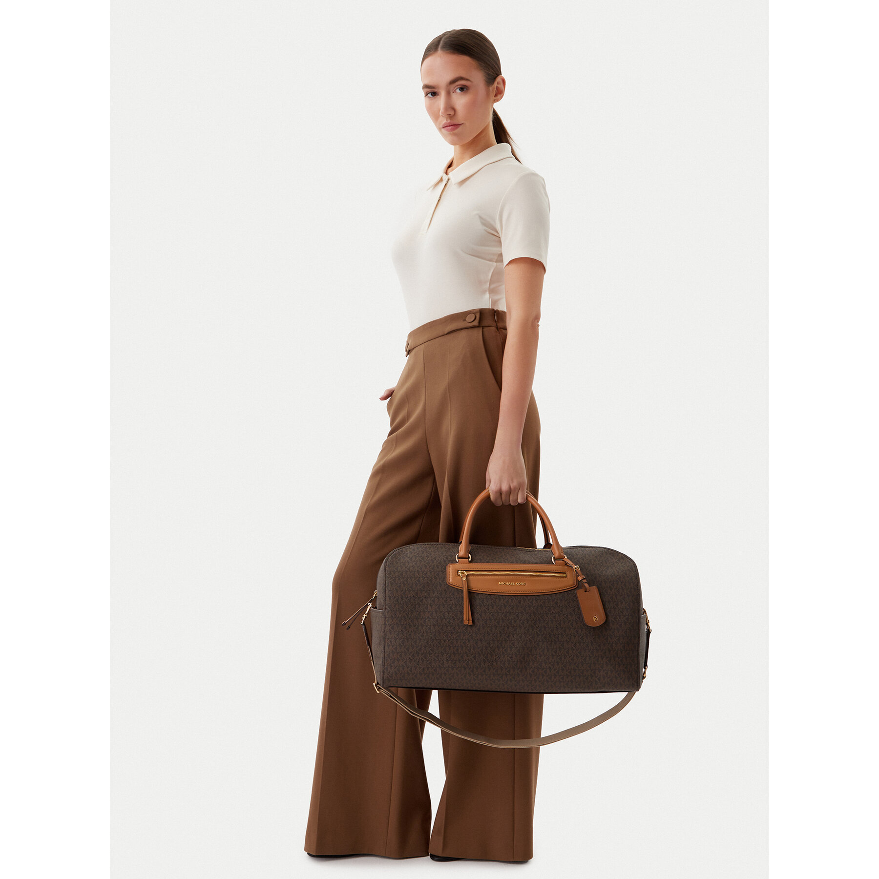 Putna torba MICHAEL Michael Kors Jet Set Travel Extra 30S6GTVU4B Smeđa
