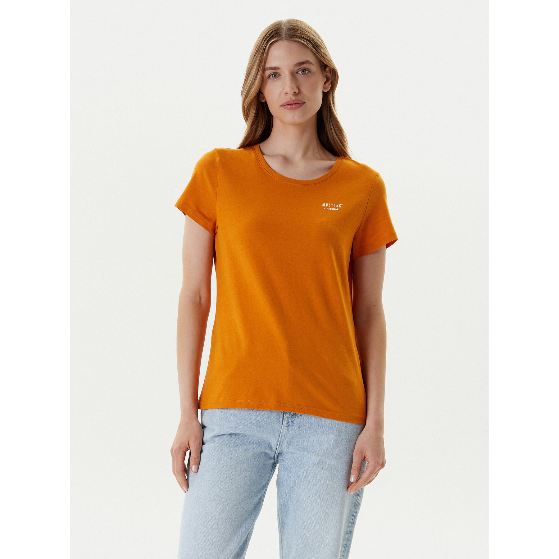 Mustang T-shirt Alma 1016155 Arancione Regular Fit