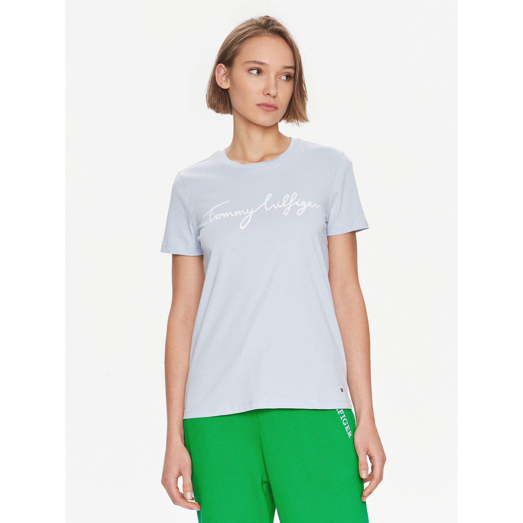 Tommy Hilfiger Póló Signature WW0WW41674 Kék Regular Fit