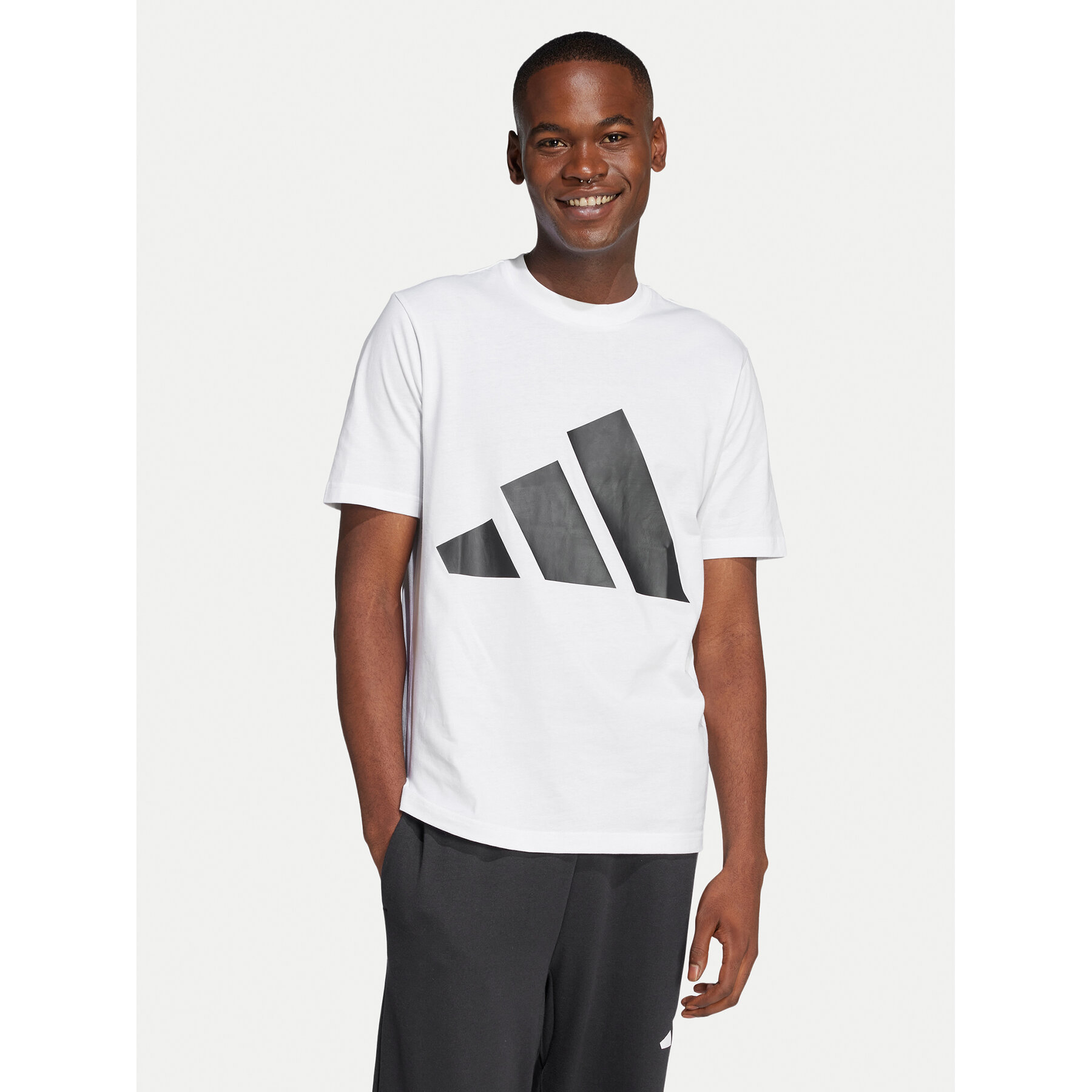 adidas Póló Essentials Big Logo JE8943 Fehér Regular Fit