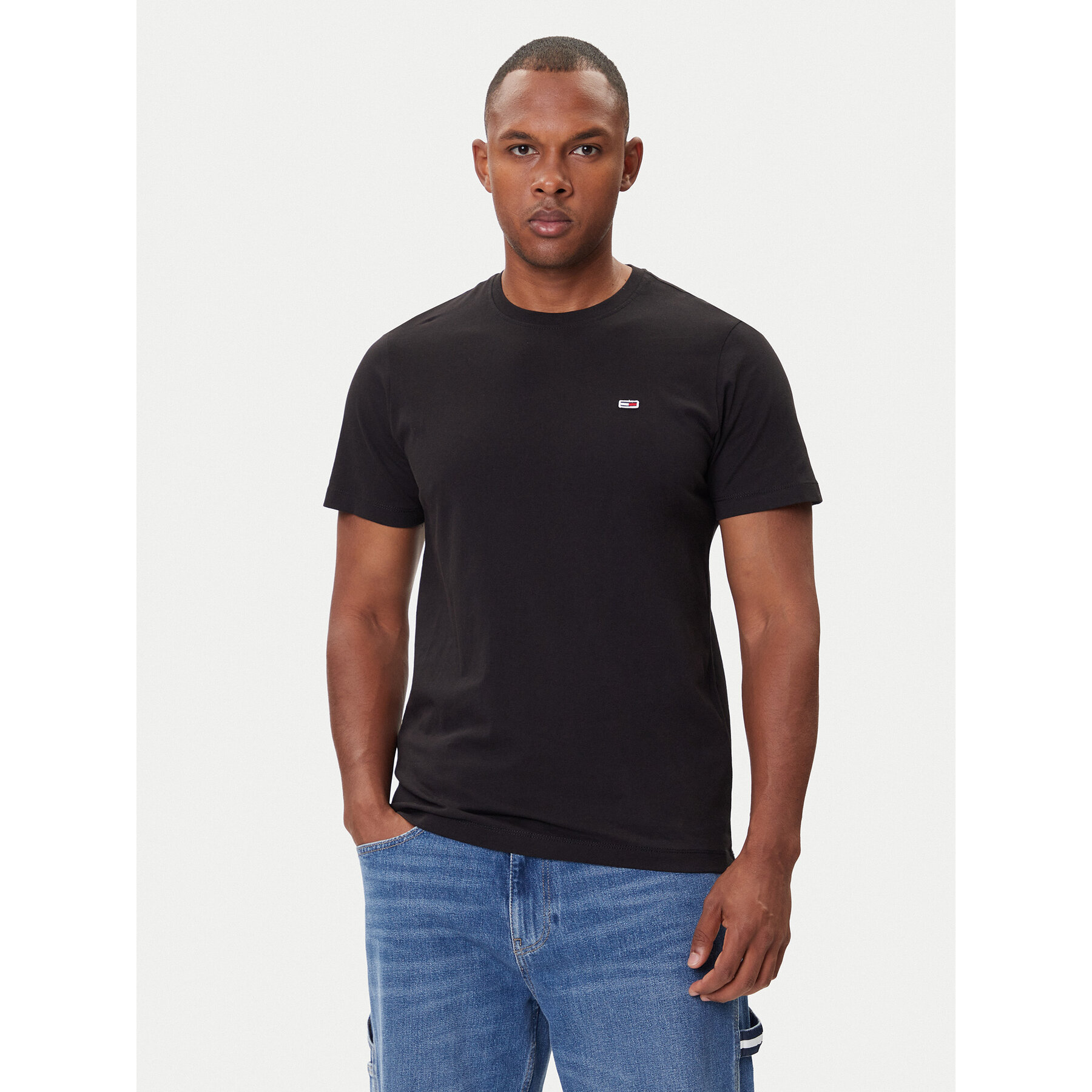 Tommy Jeans T-Shirt Tjm Classic DM0DM09598 Schwarz Regular Fit