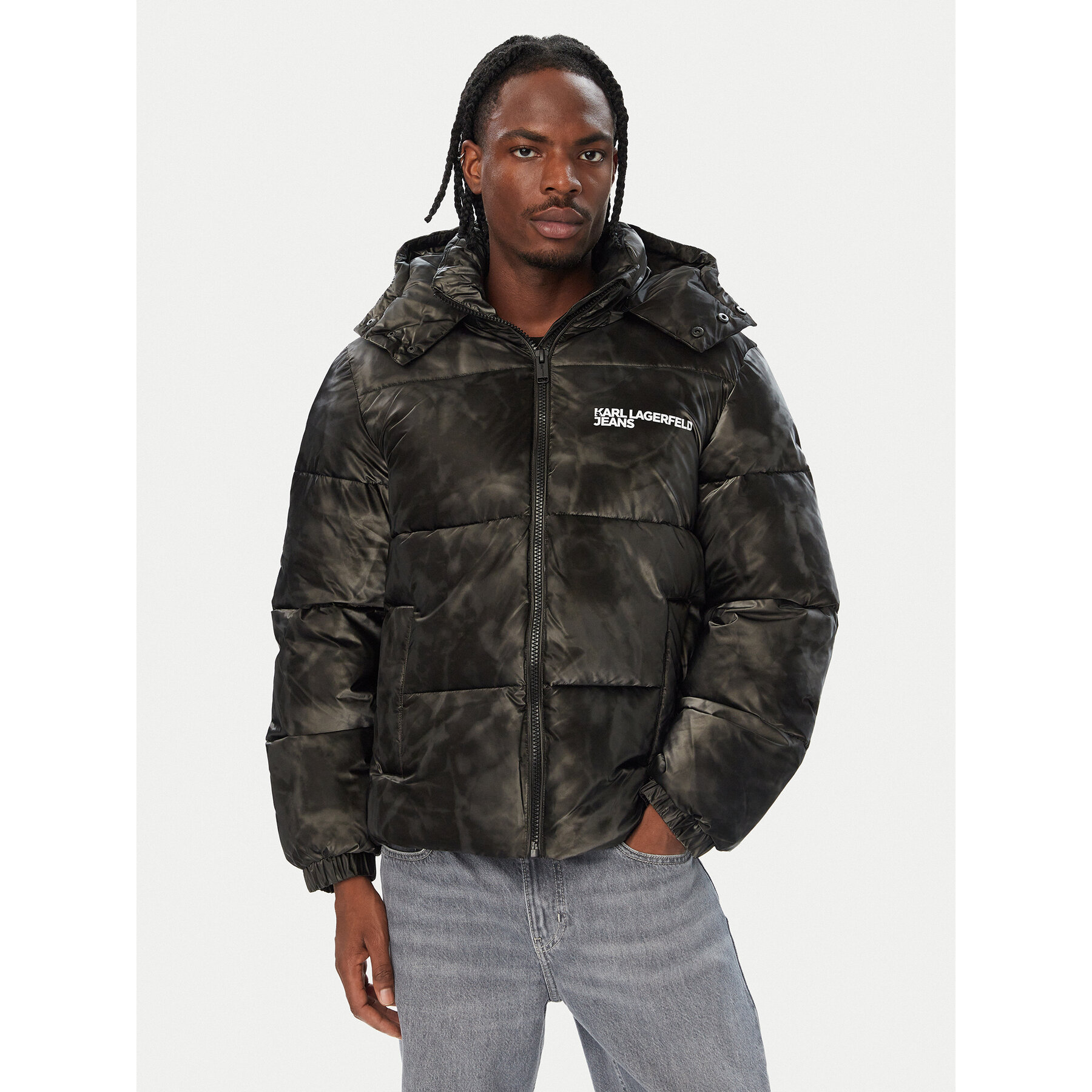 Karl Lagerfeld Jeans Winterjacke B4M15032 Schwarz Regular Fit