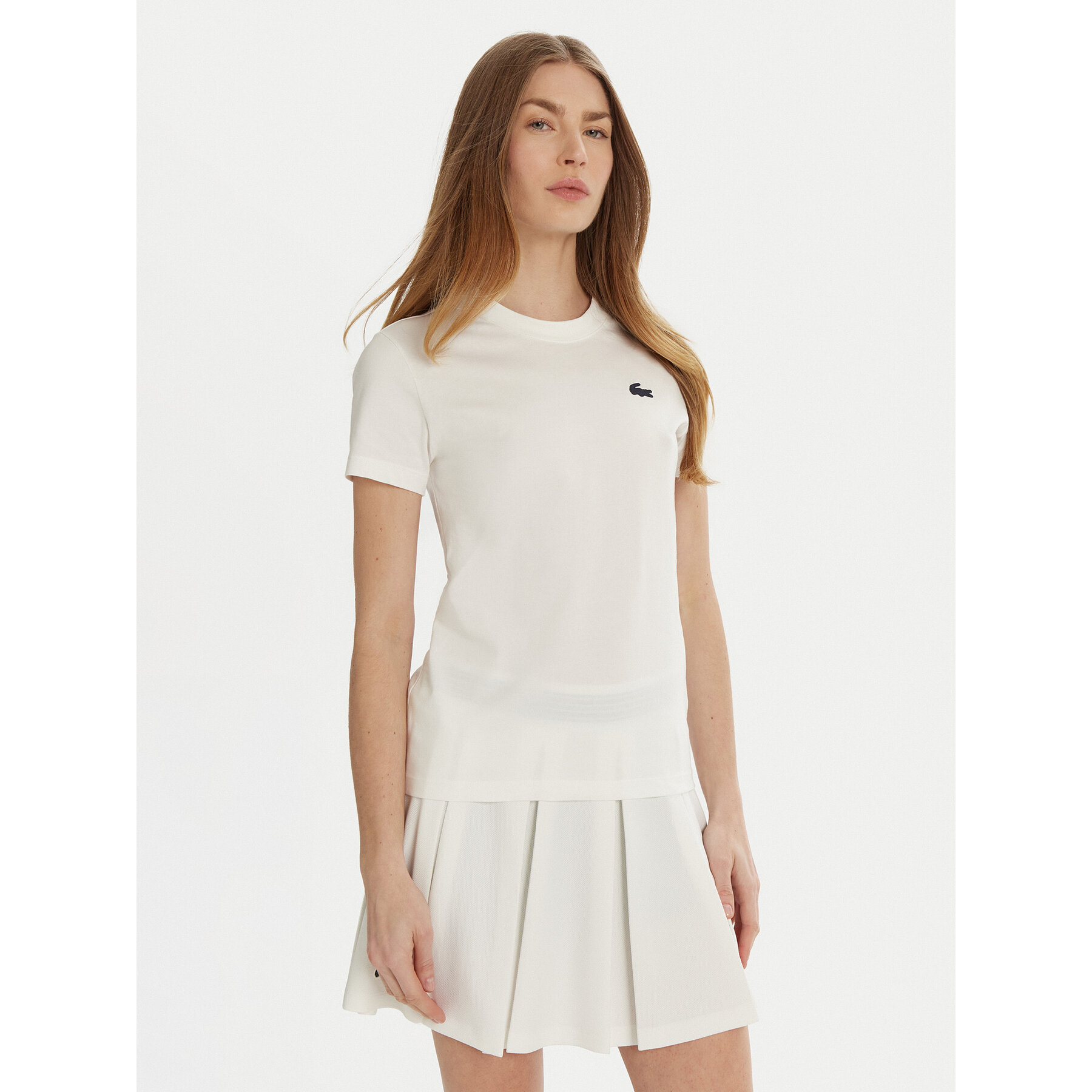 Lacoste T-shirt TF9246 Bijela Slim Fit