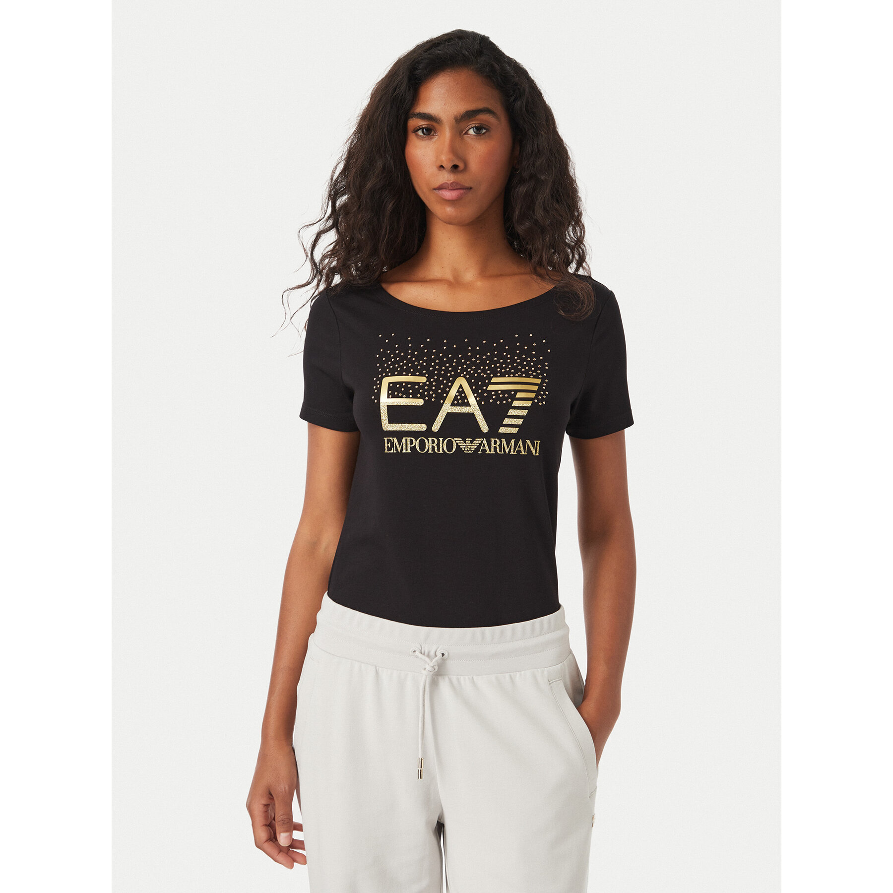 EA7 Emporio Armani T-Shirt 7W001444 AF10373 MC004 Schwarz Slim Fit