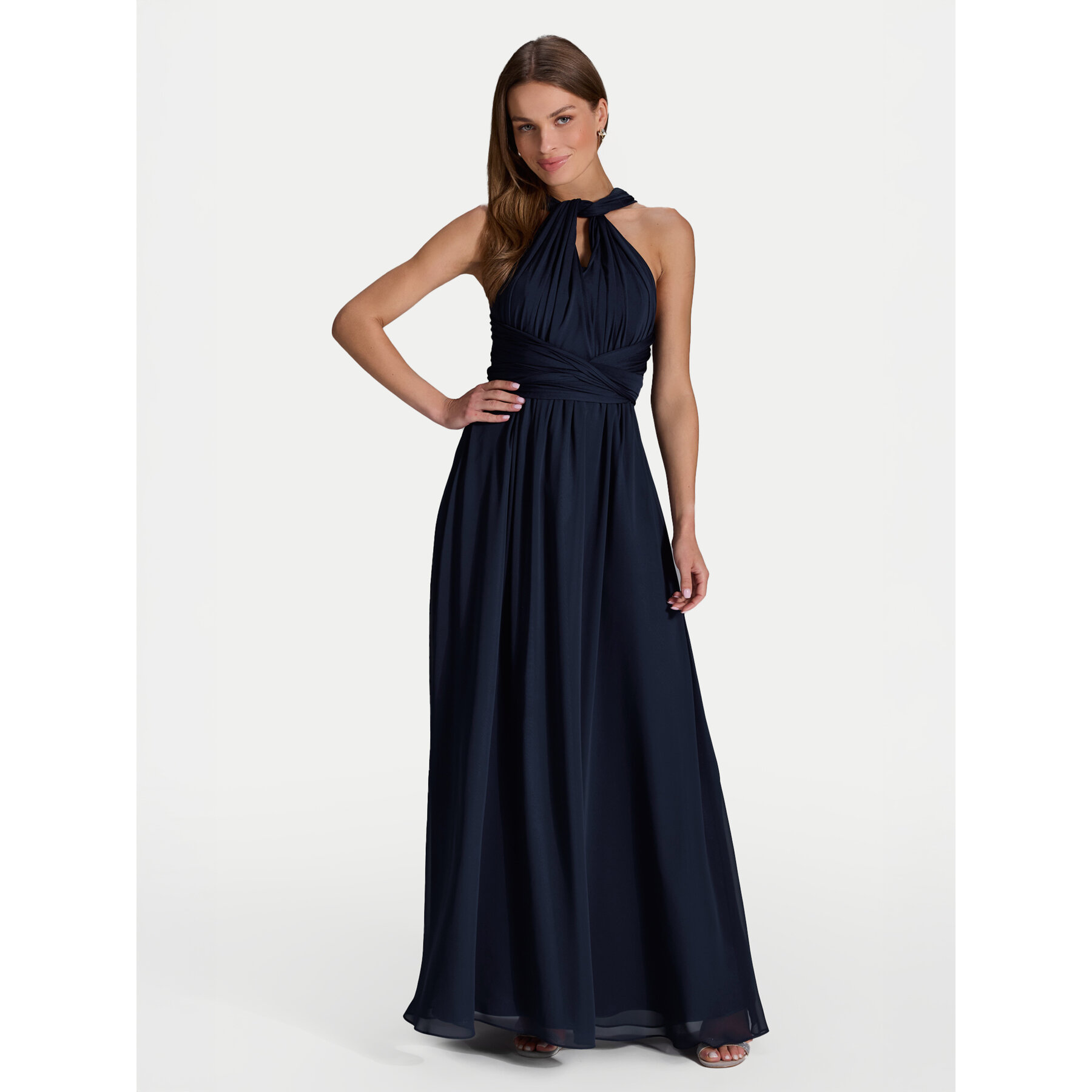 Swing Abendkleid 5AI14200 Dunkelblau Regular Fit