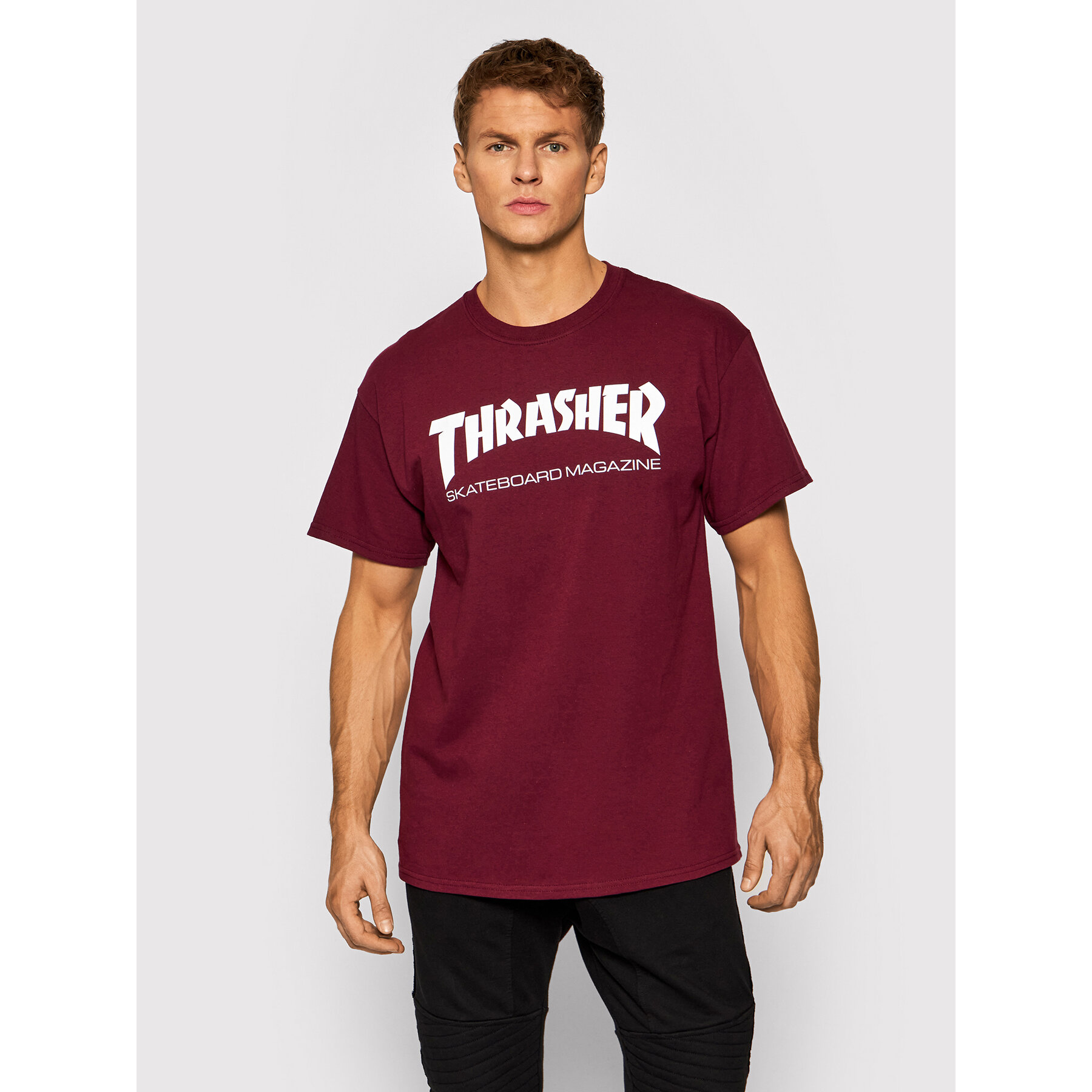 Thrasher Thrasher T-Shirt Skatemag Μπορντό Regular Fit