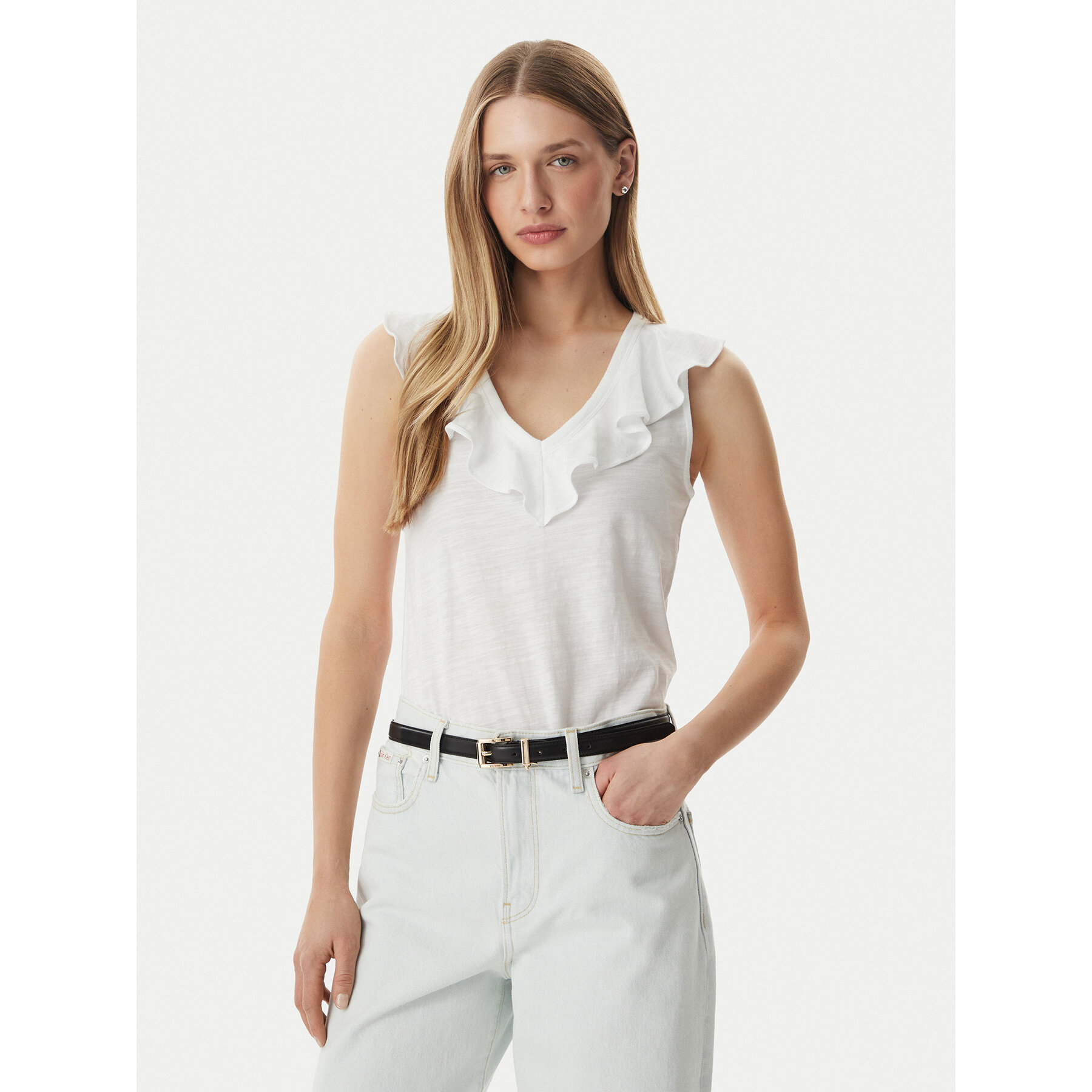 LAUREN RALPH LAUREN Bluse 200P13315001 Weiß Relaxed Fit