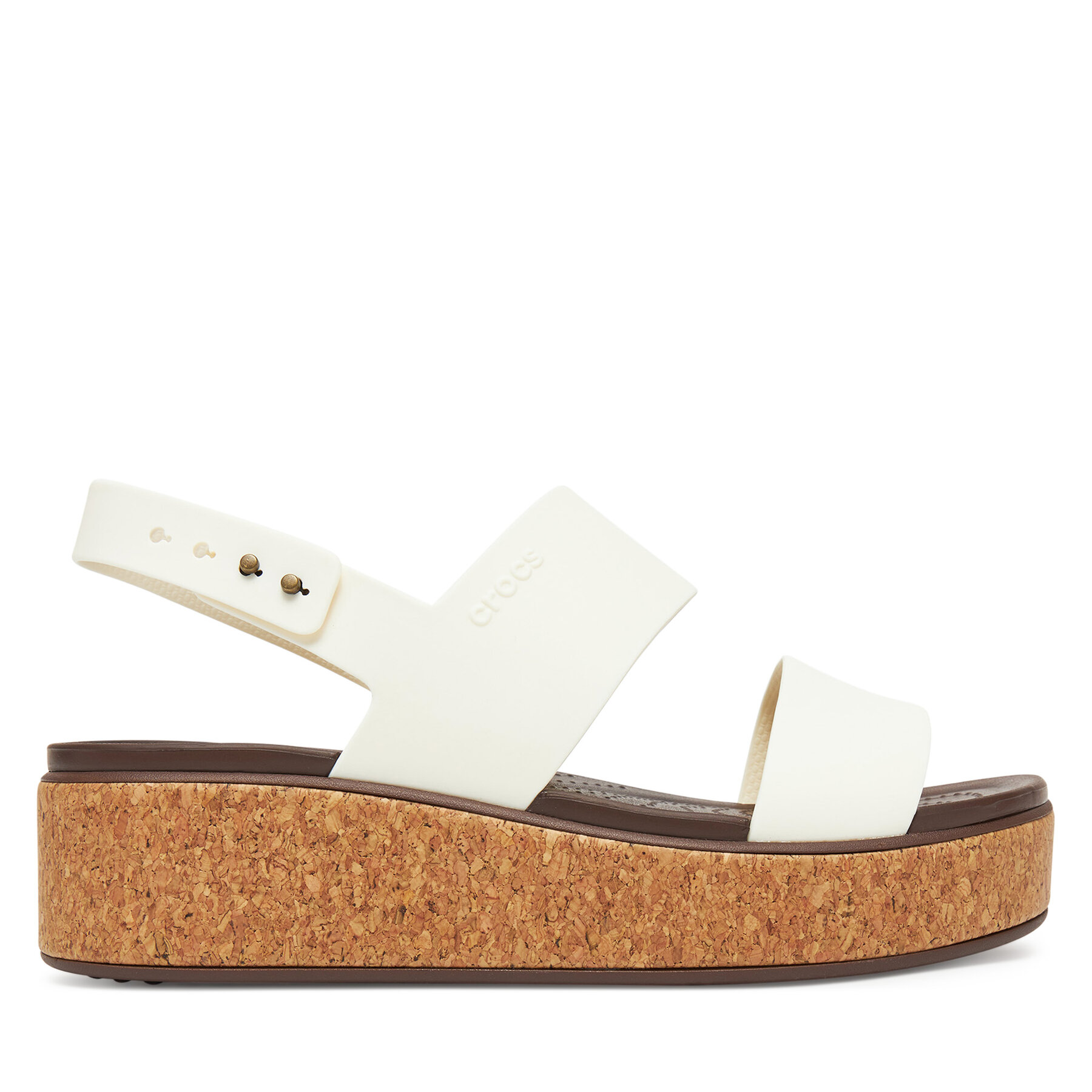 Szandál Crocs Brooklyn Cork Low Wedge 211144 Ekru