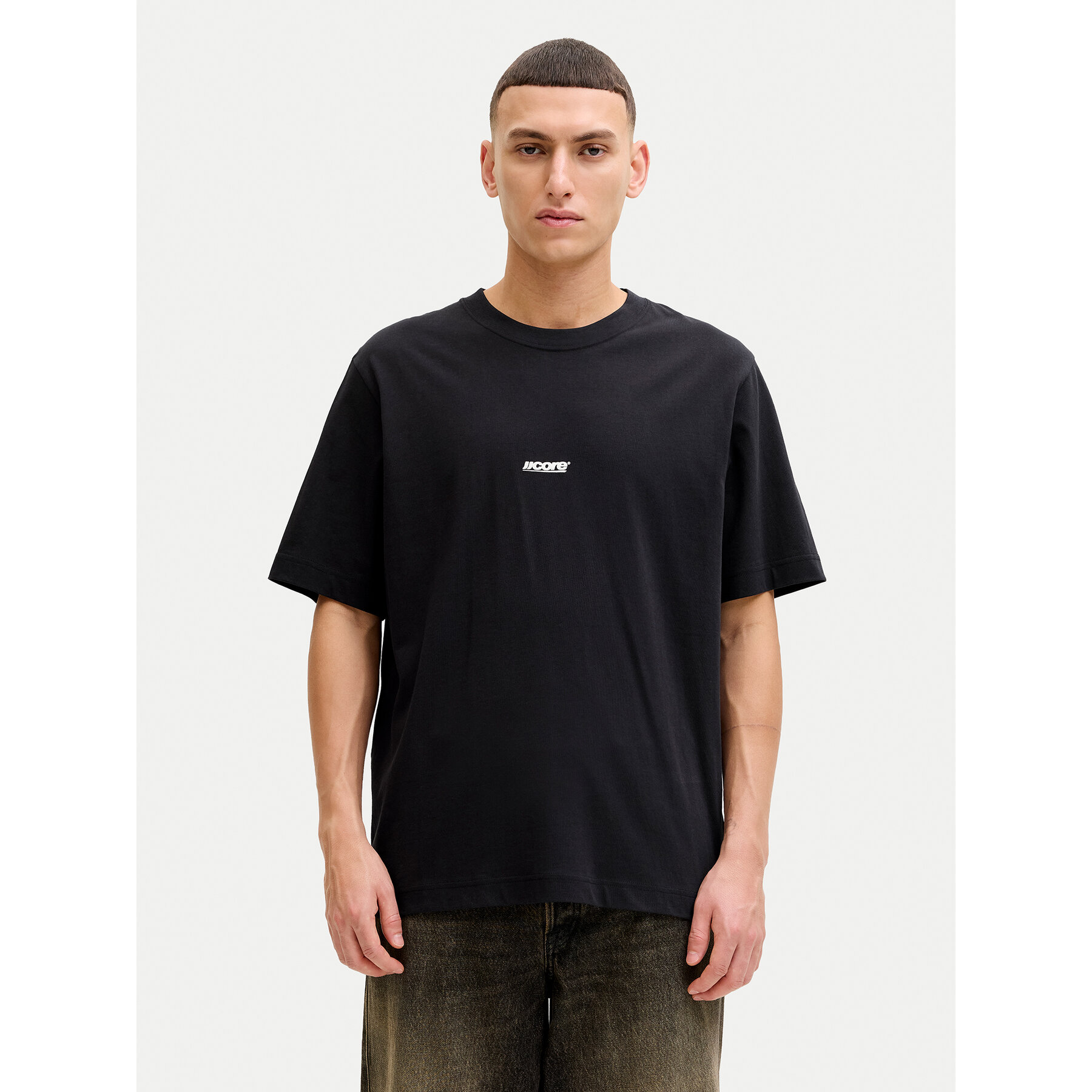 Jack & Jones T-shirt Club 12289842 Crna Relaxed Fit