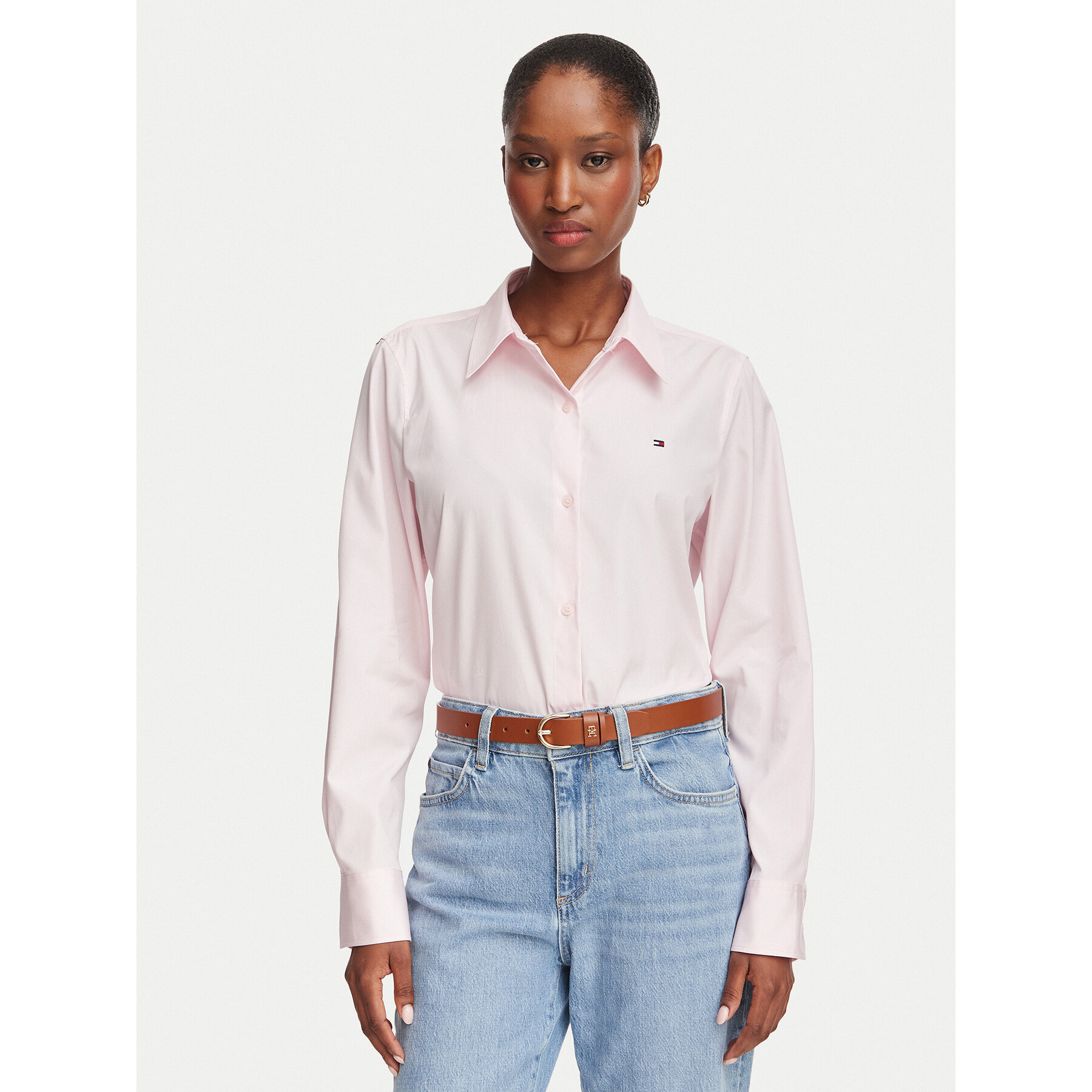 Tommy Hilfiger Hemd Summer WW0WW51155 Hellrosa Regular Fit