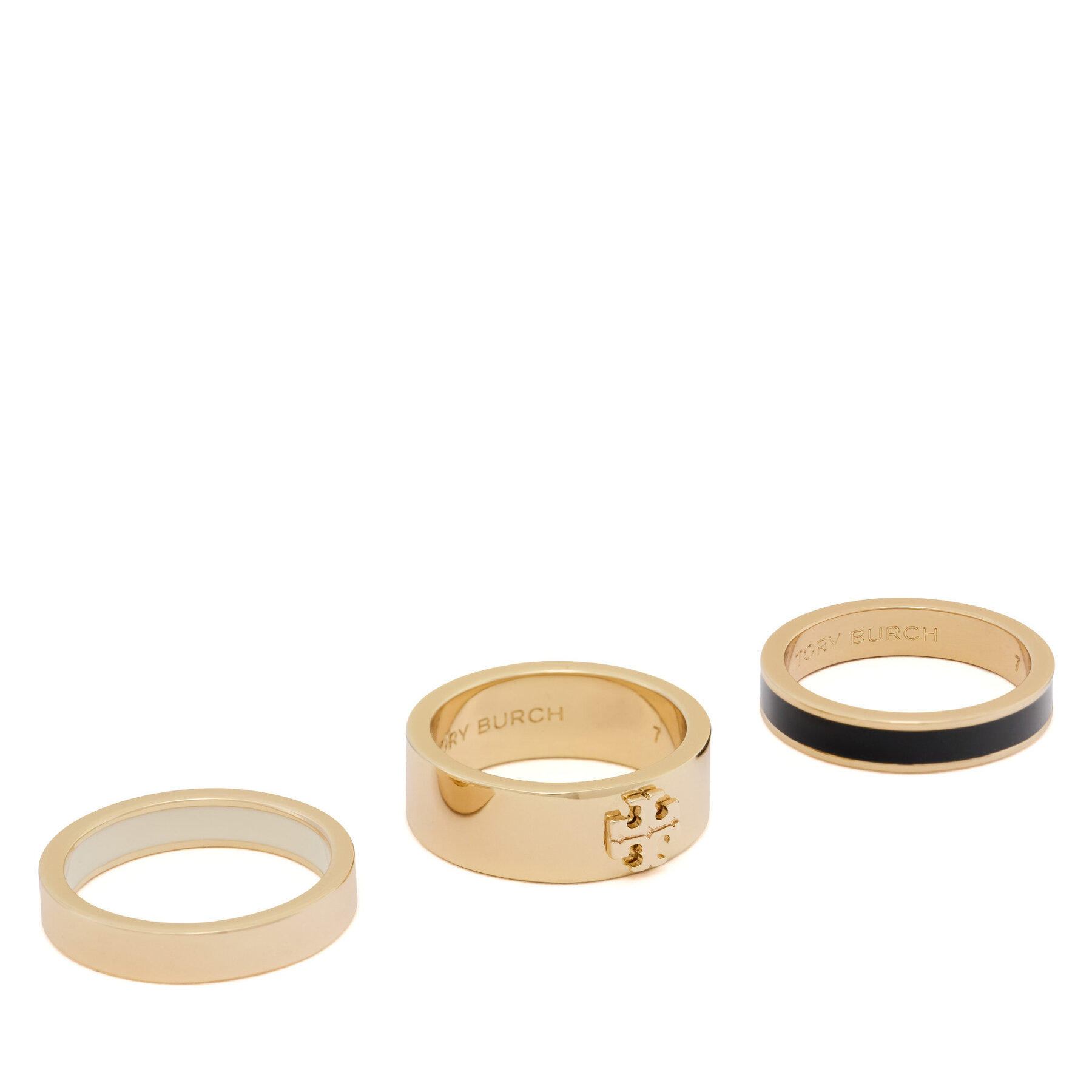 Inel Tory Burch Enamel Ring Set 184445 Negru