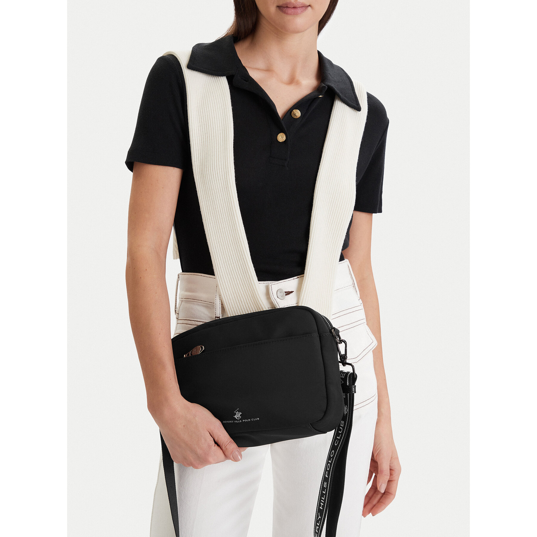 Ročna torba Beverly Hills Polo Club CEOWB-BHPC-L-007-09 Črna