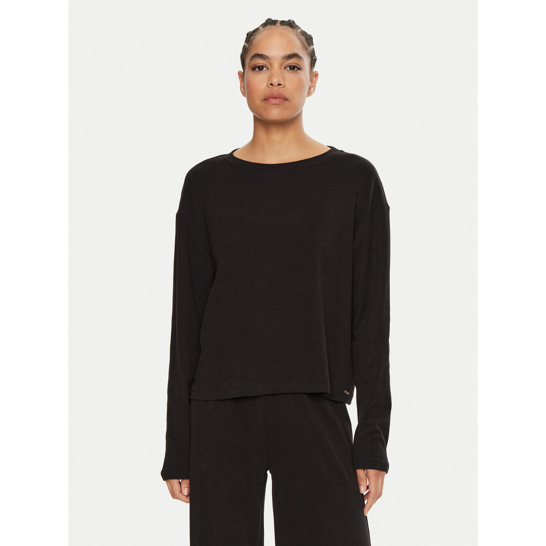 Guess Guess Μπλούζα πιτζάμας Elsa O4BP01 KCHZ2 Μαύρο Relaxed Fit