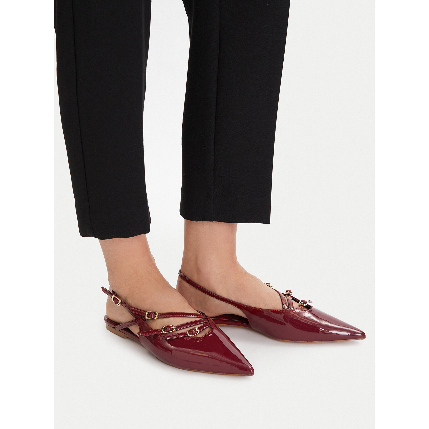 Balerinke Steve Madden Cianna SM11003709 Bordo rdeča