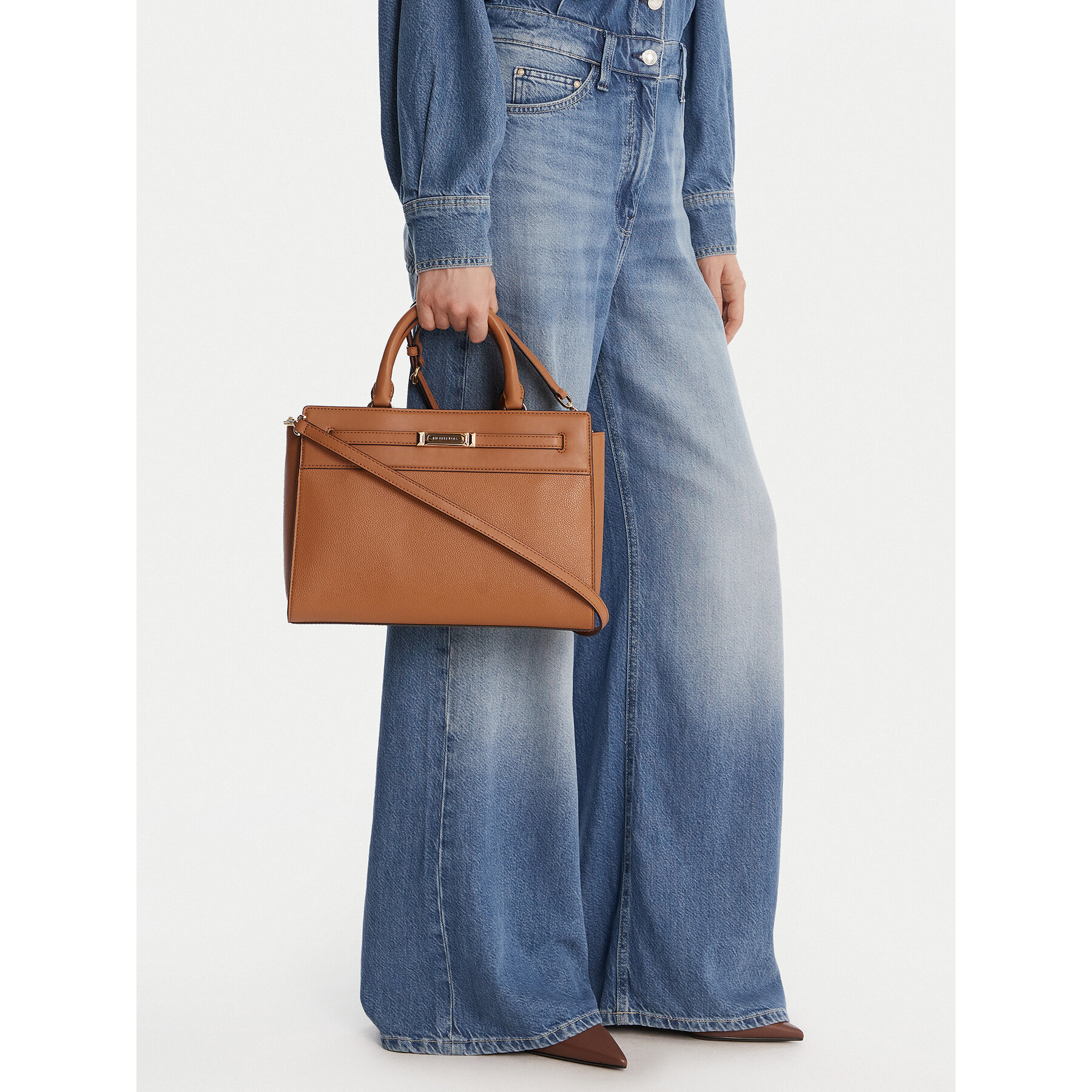 Geantă MICHAEL Michael Kors Primrose 30S4G12S2P Maro