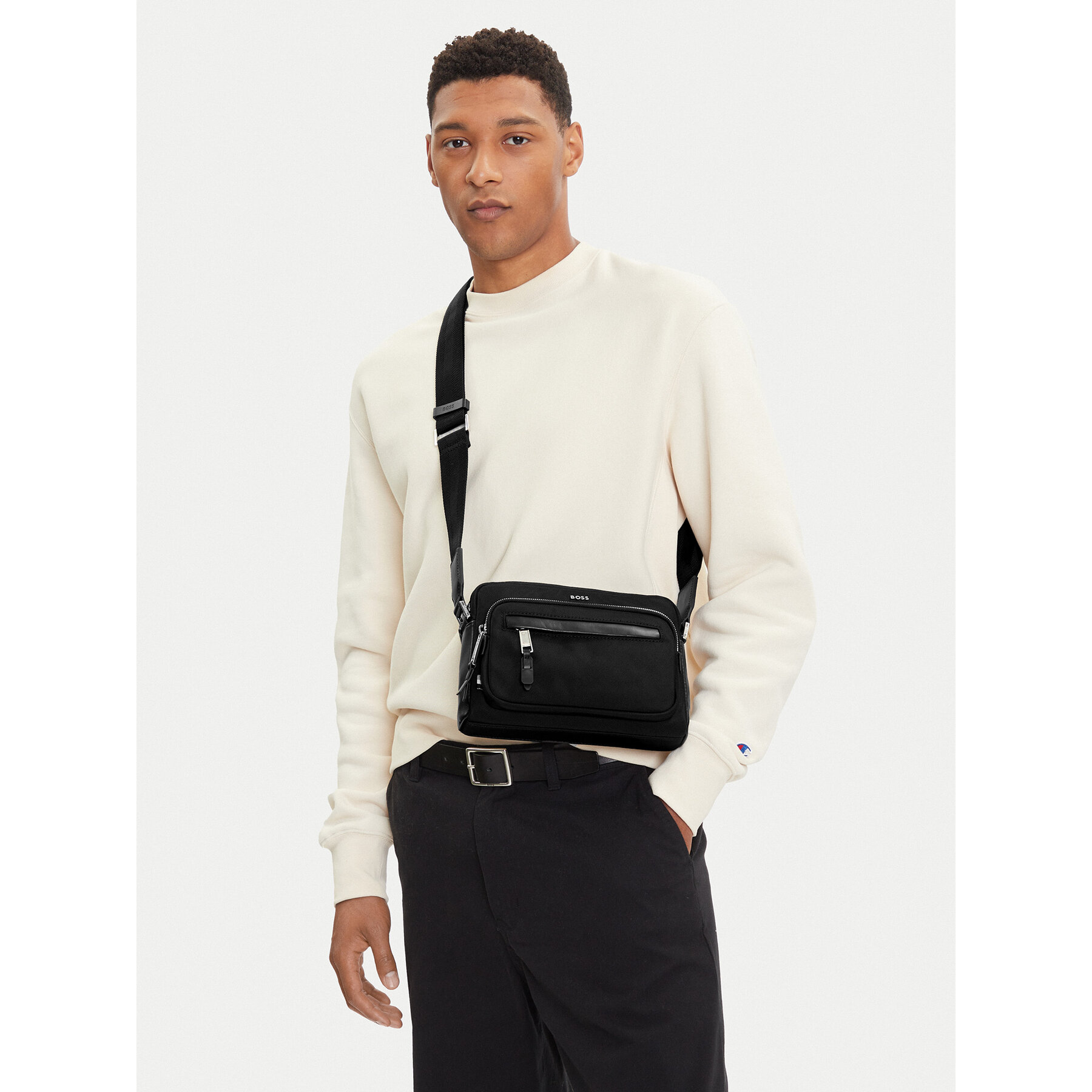 Мъжка чантичка BOSS Highway 50548010 Черен