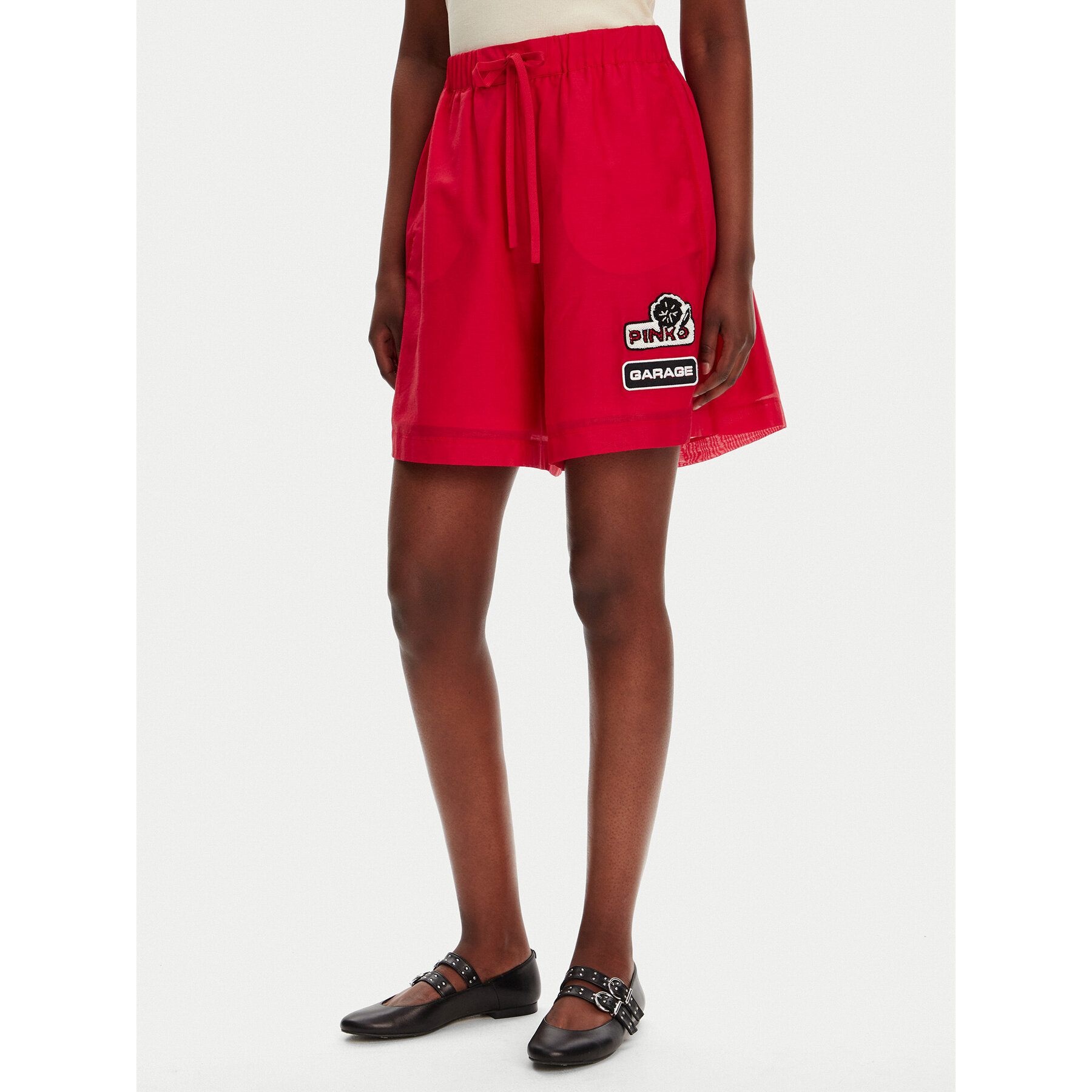 PINKO Stoffshorts Lewis 105243 A2M7 Rot Regular Fit