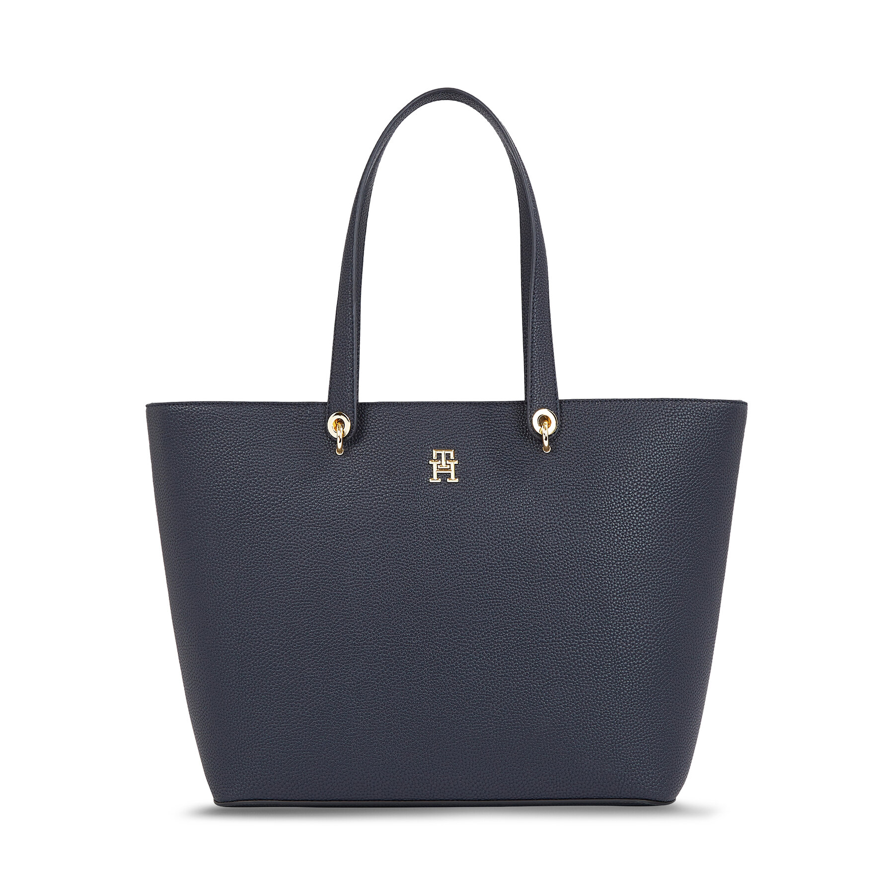 Geantă Tommy Hilfiger Emblem Shopper AW0AW15178 Bleumarin