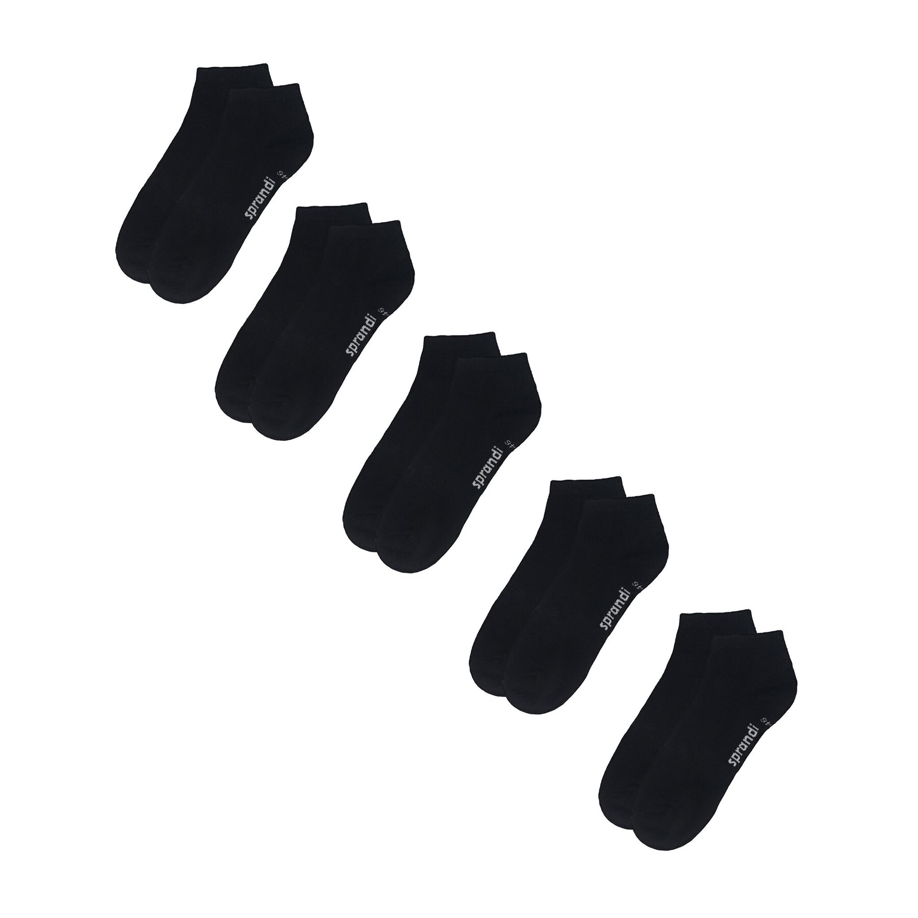 Set od 5 pari unisex niskih čarapa Sprandi 0MB-001-AW23 (5-pack) Crna