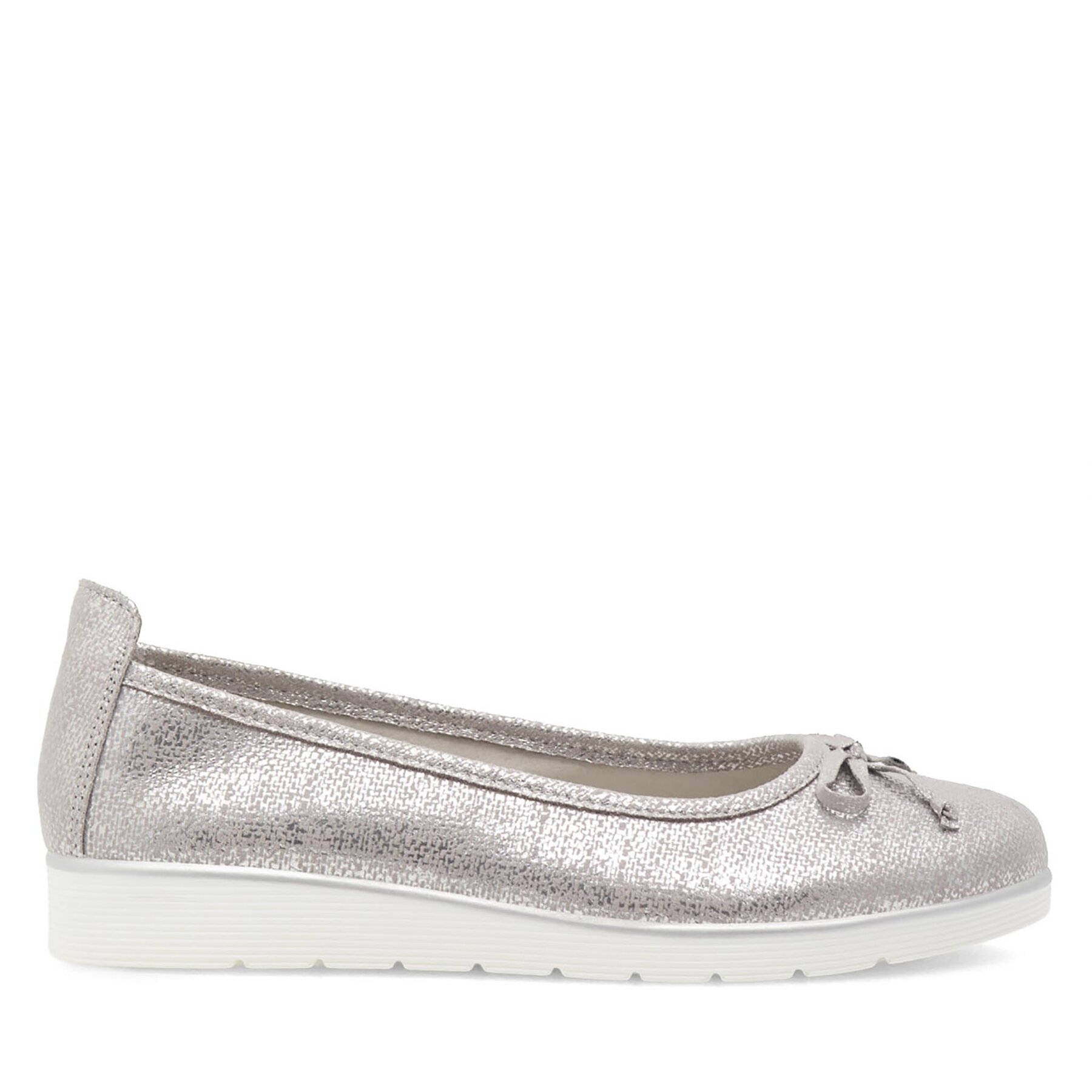 Damskie Baleriny Clara Barson, Rozmiar 41 Srebrny WYL3650-3