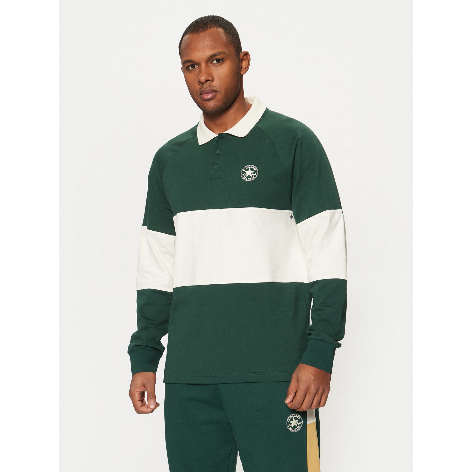 Converse Polo majica Marquis Retro 10027563-A01 Zelena Regular Fit