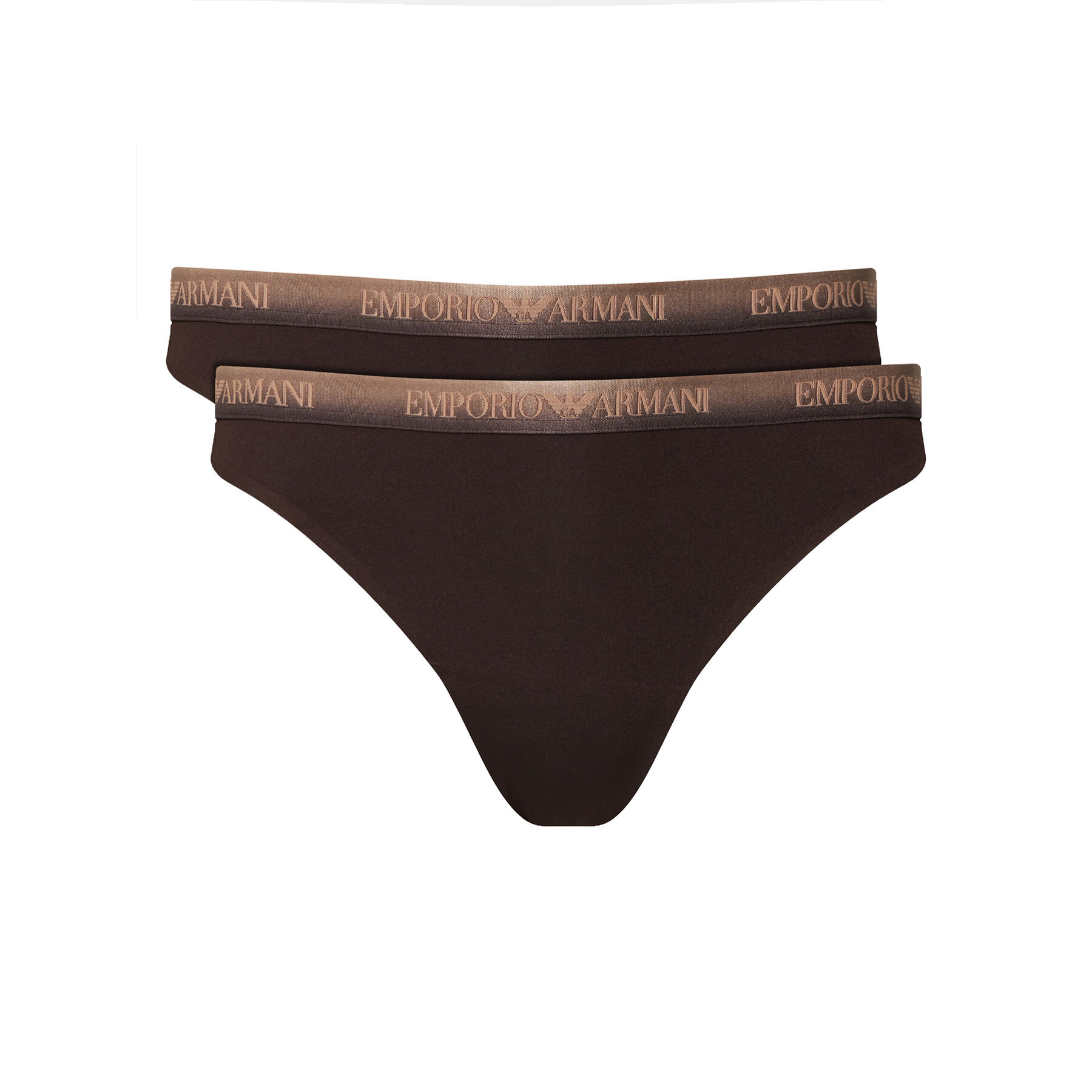 Emporio Armani Underwear Σετ βραζιλιάνικα σλιπ EW000402 AF25572 U6279 Σκούρο καφέ