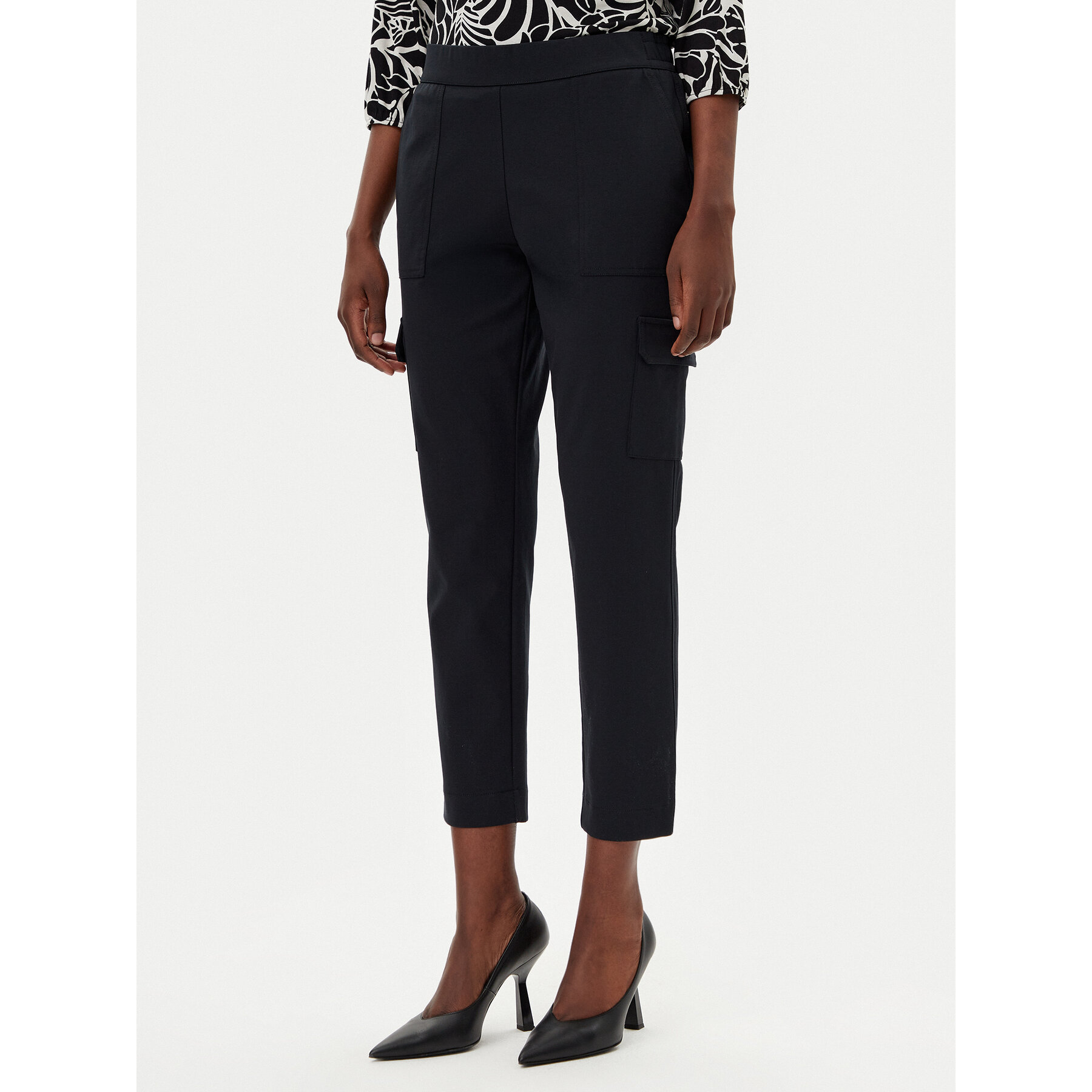 Olsen Stoffhose 14002075 Schwarz Straight Fit