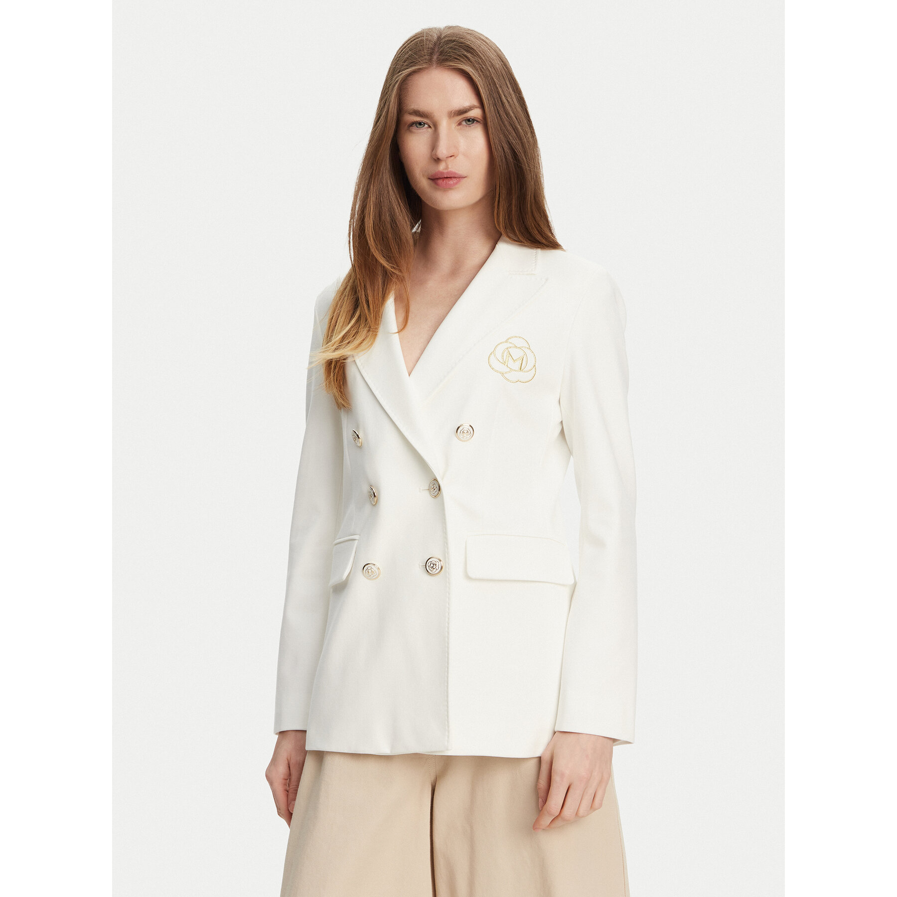 Marella Sakko Baiocco 2513911024 Weiß Slim Fit