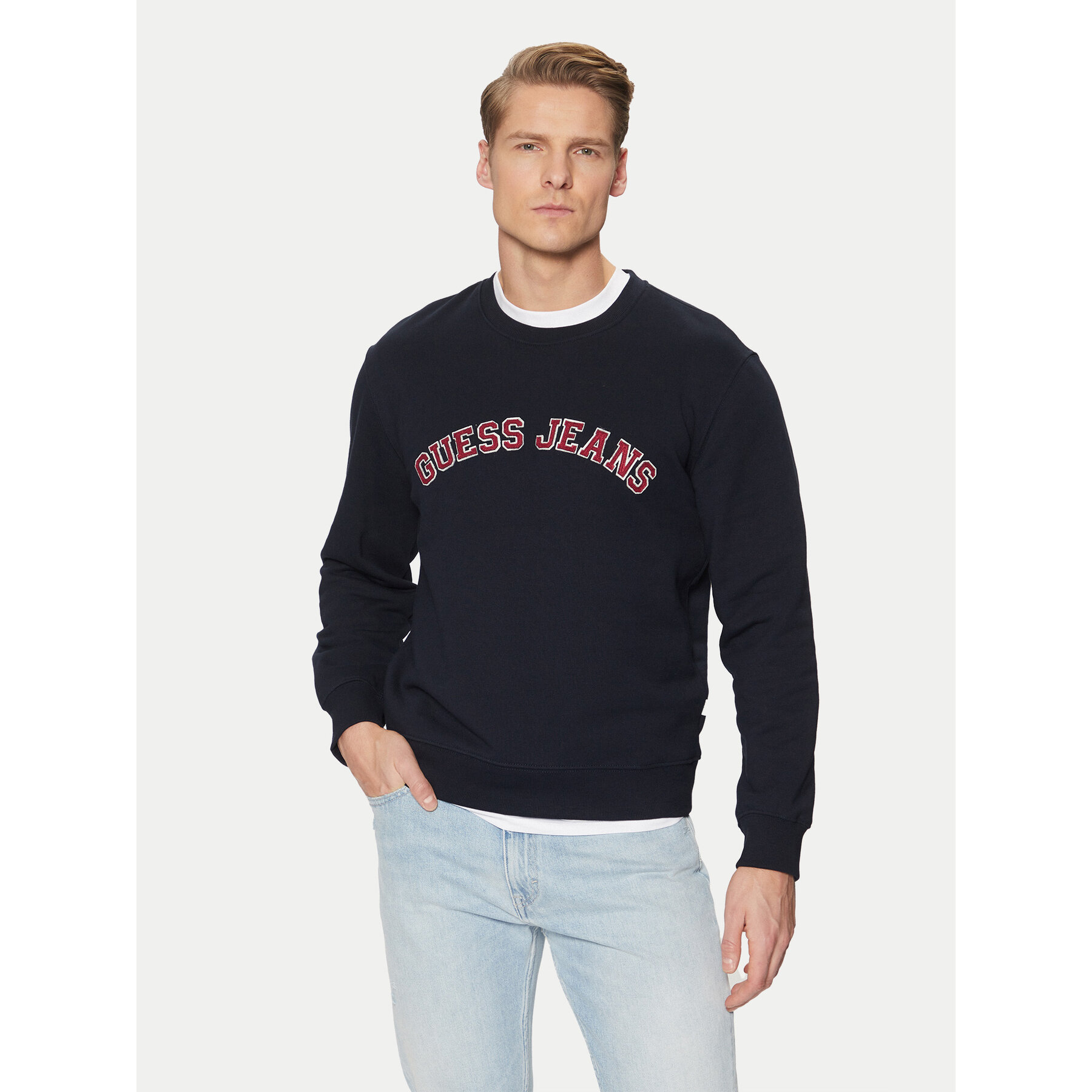 Guess Jeans Sweatshirt M5RQ41 KCPR1 Dunkelblau Regular Fit