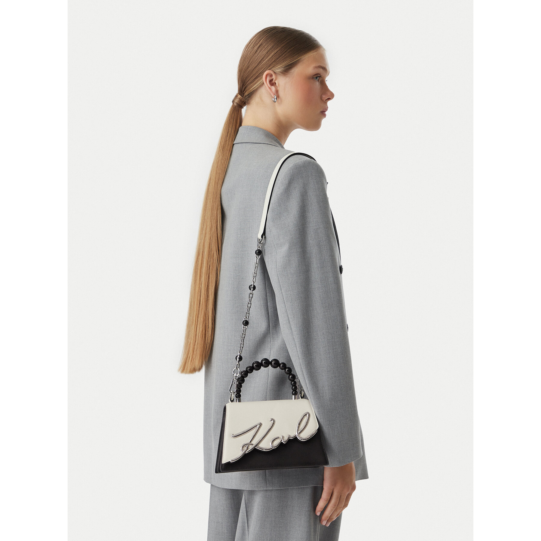 Geantă KARL LAGERFELD B3W30015 Alb