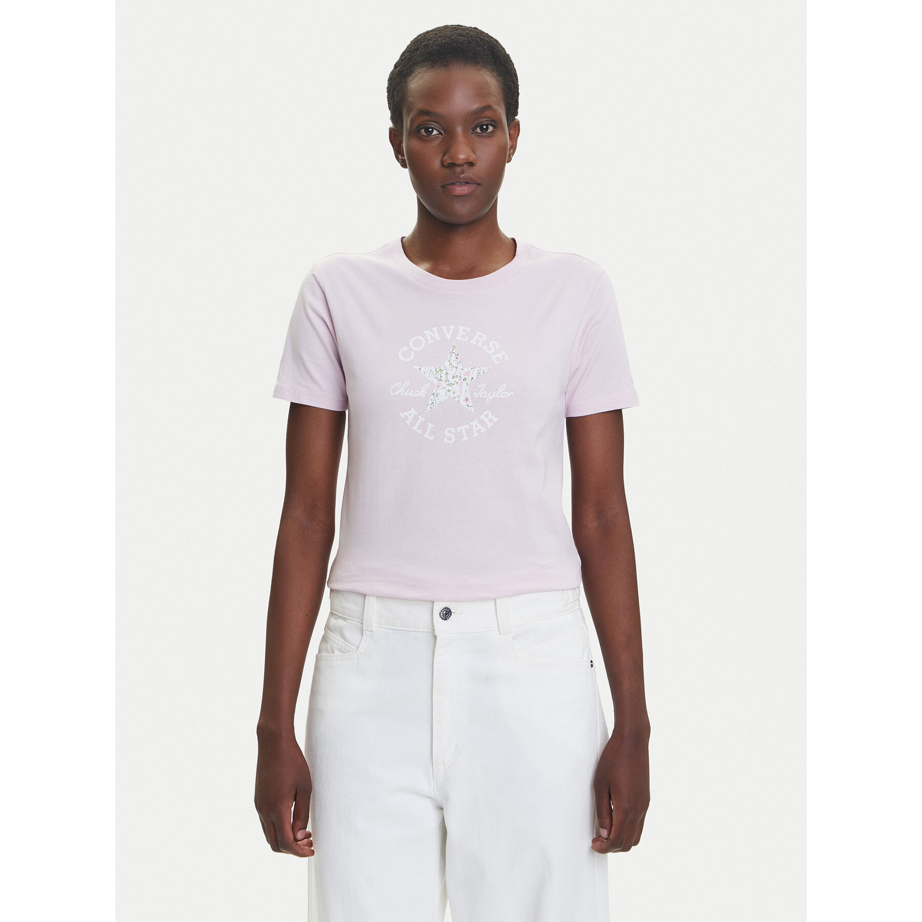 Converse T-Shirt Floral Chuck Taylor 10027751-A03 Ροζ Regular Fit