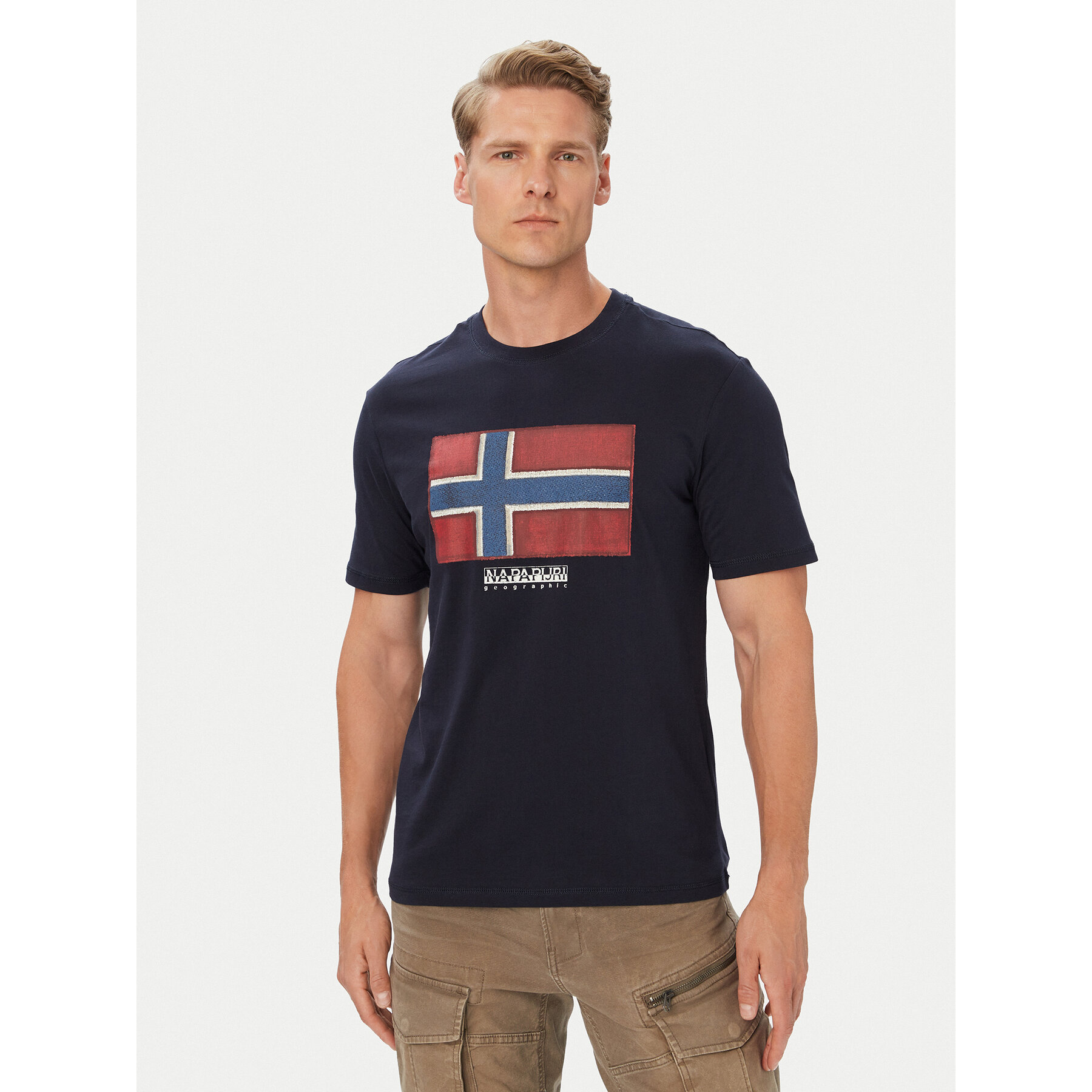 Napapijri T-Shirt S-Flag Tiki Ss NP0A8A6I1761 Dunkelblau Regular Fit