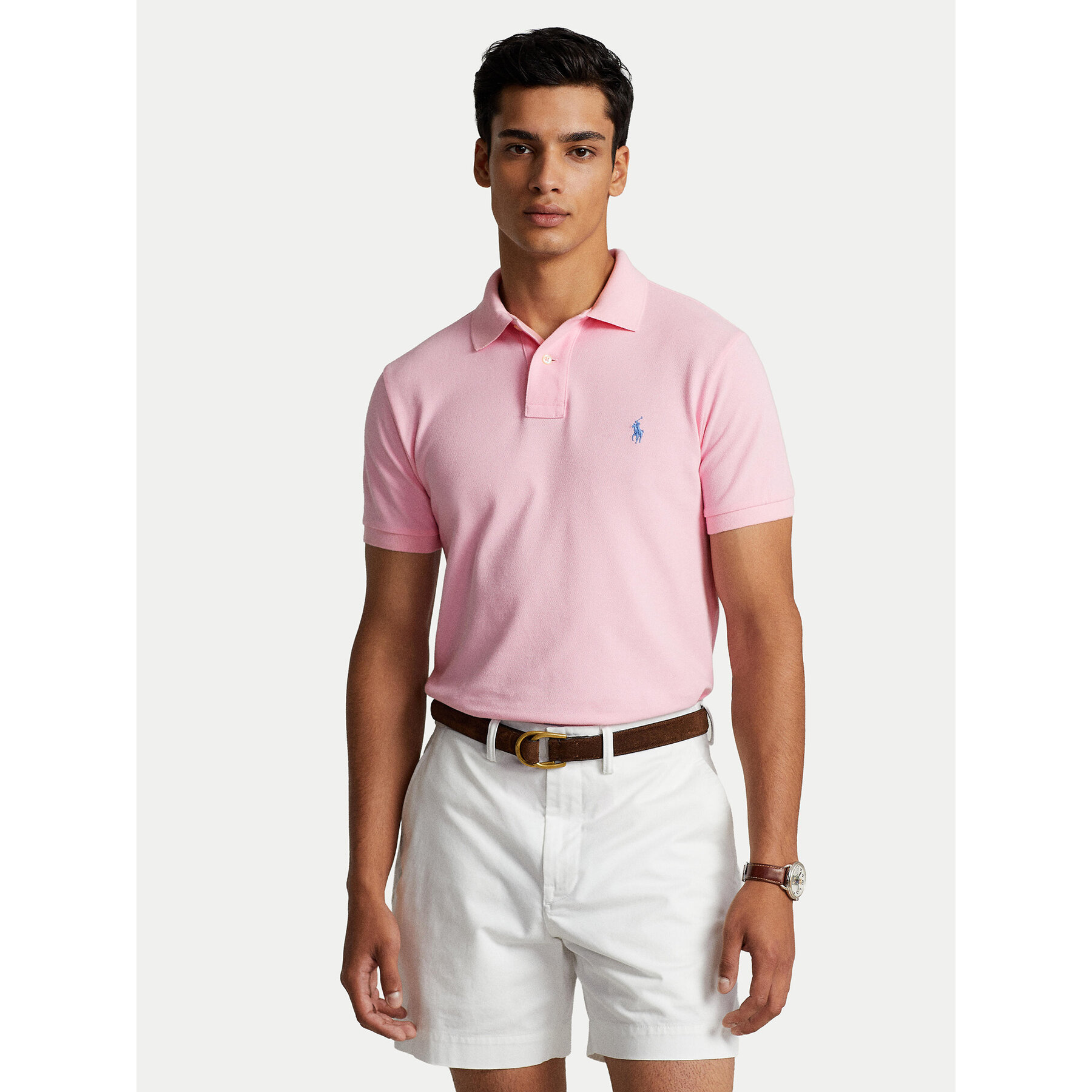 Polo Ralph Lauren Polo majica Core Replen 710782592 Roza Custom Slim Fit