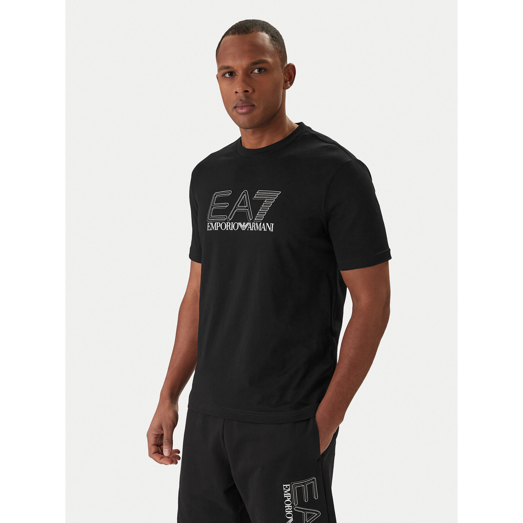 EA7 Emporio Armani T-Shirt 7M001307 AF10375 Schwarz Regular Fit