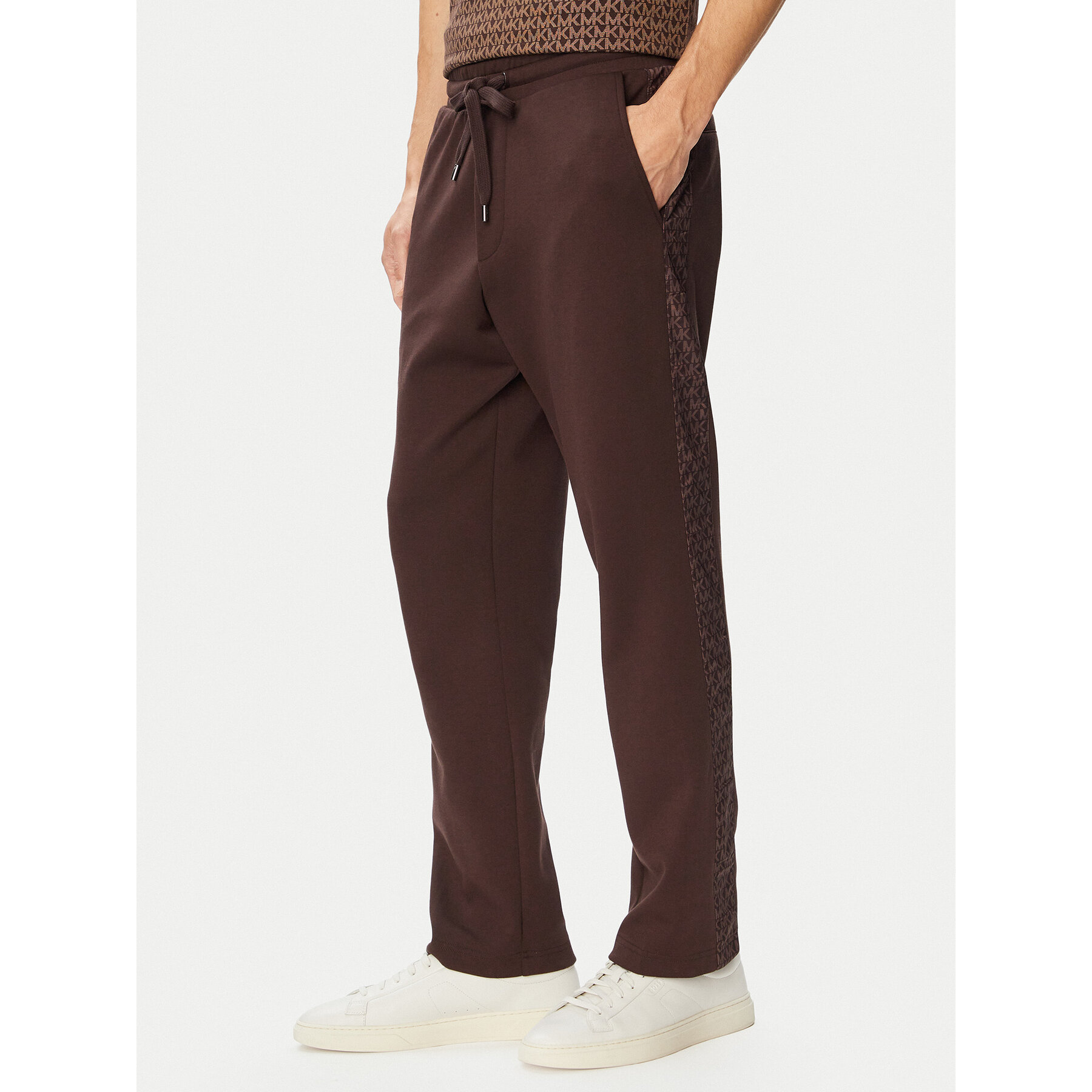 MICHAEL Michael Kors Jogginghose CF552Q65MF Dunkelbraun Regular Fit